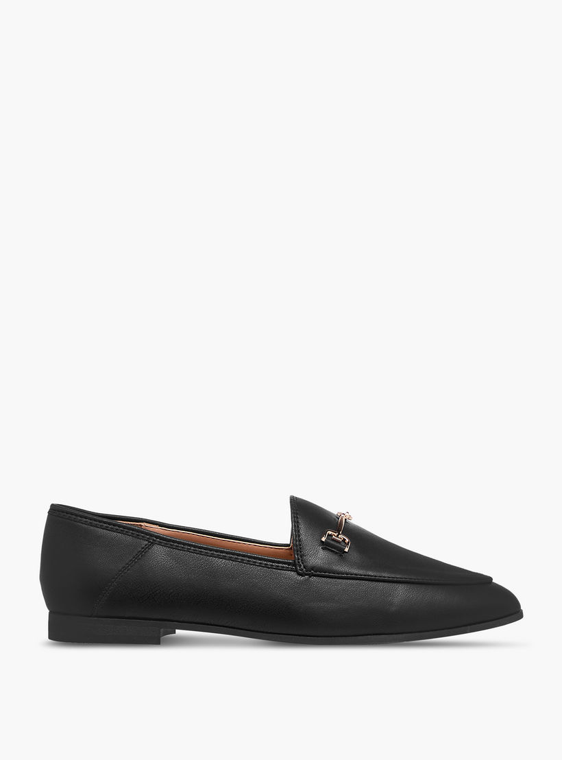 حذاء سهل الارتداء سادة بزينة معدنية للنساء من سيليست-women-shoes-loafersandmoccasins-image-4