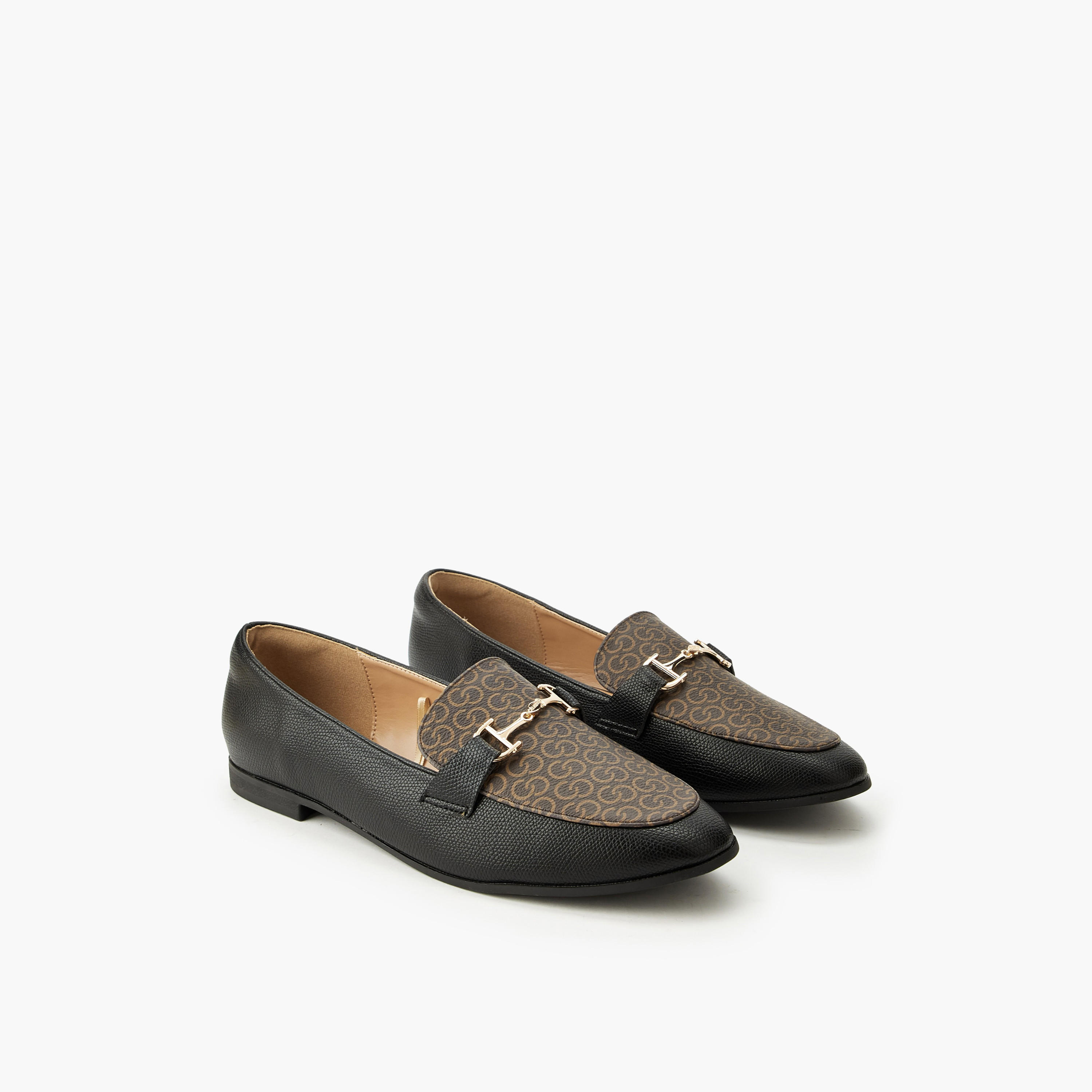 Celeste Women Monogram Print Slip-On Loafers-women-shoes-flats-loafers-image-1