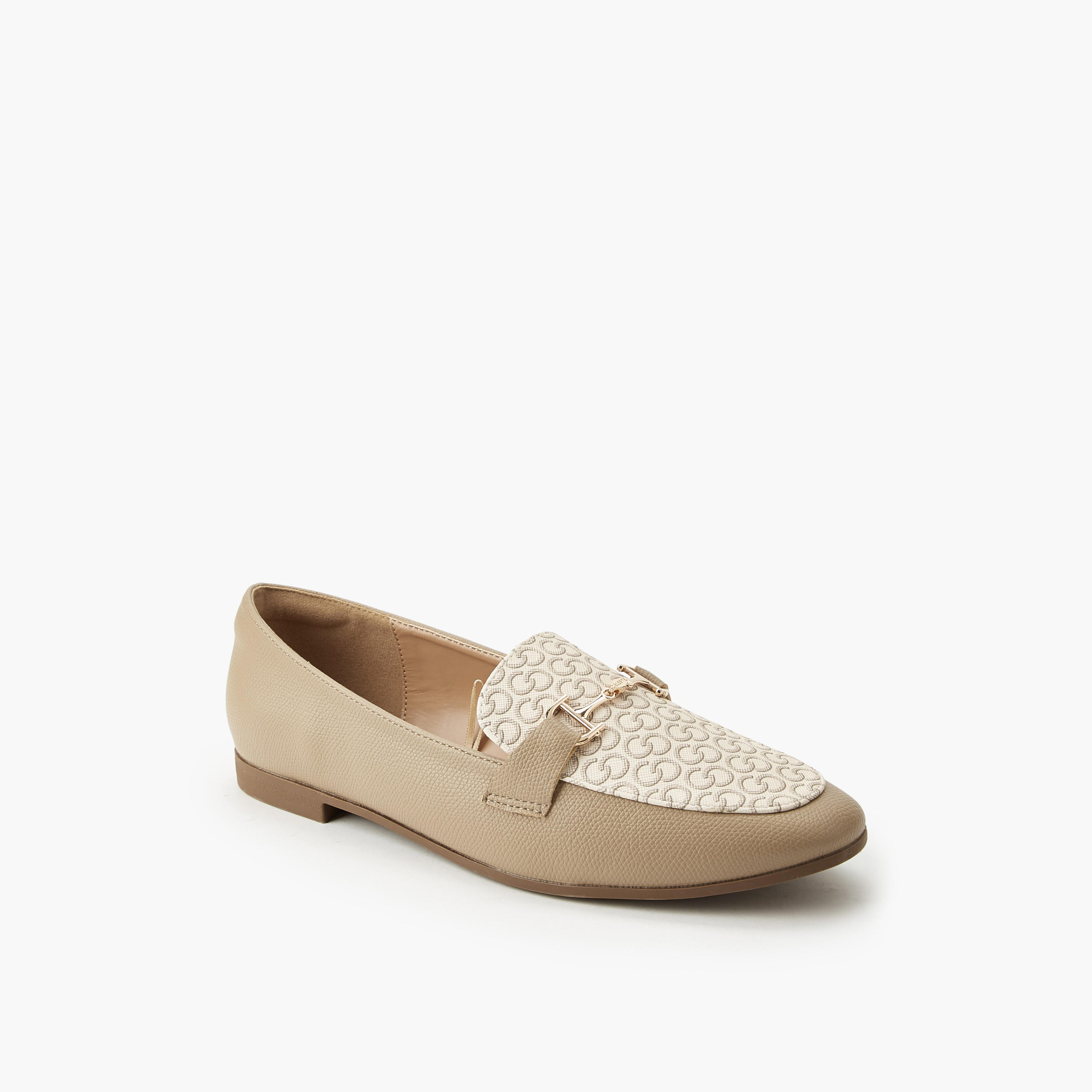 Celeste Women Monogram Print Slip-On Loafers-women-shoes-flats-loafers-image-2