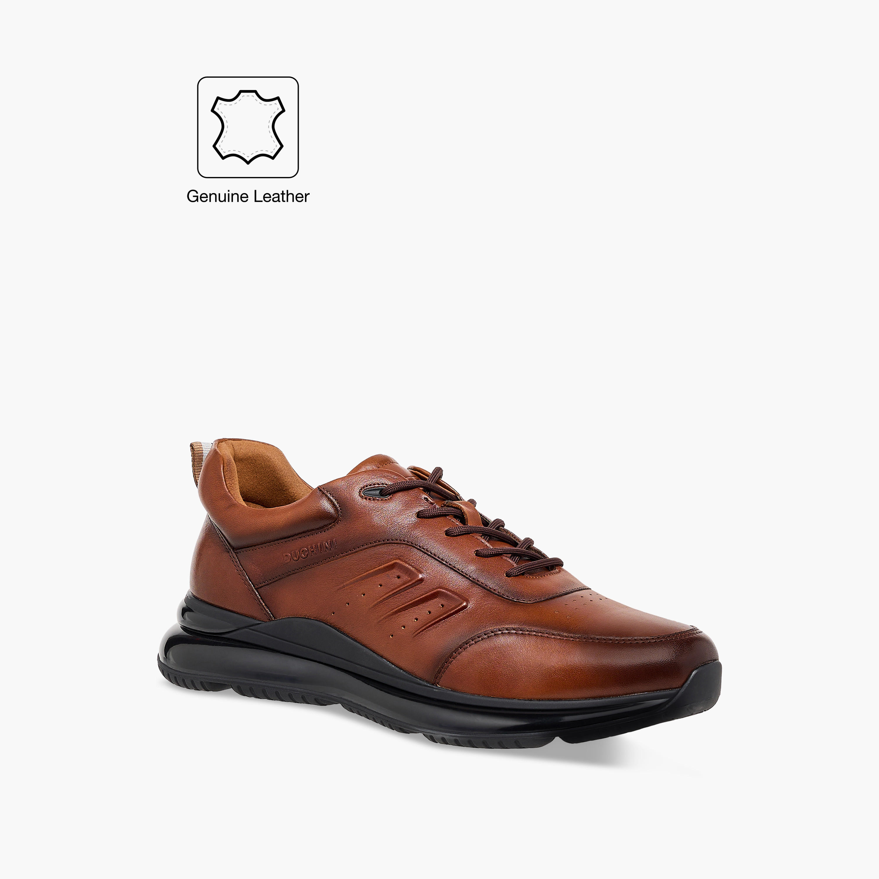 Duchini Men's Leather Panelled Lace-Up Sneakers-men-shoes-sneakers-image-2