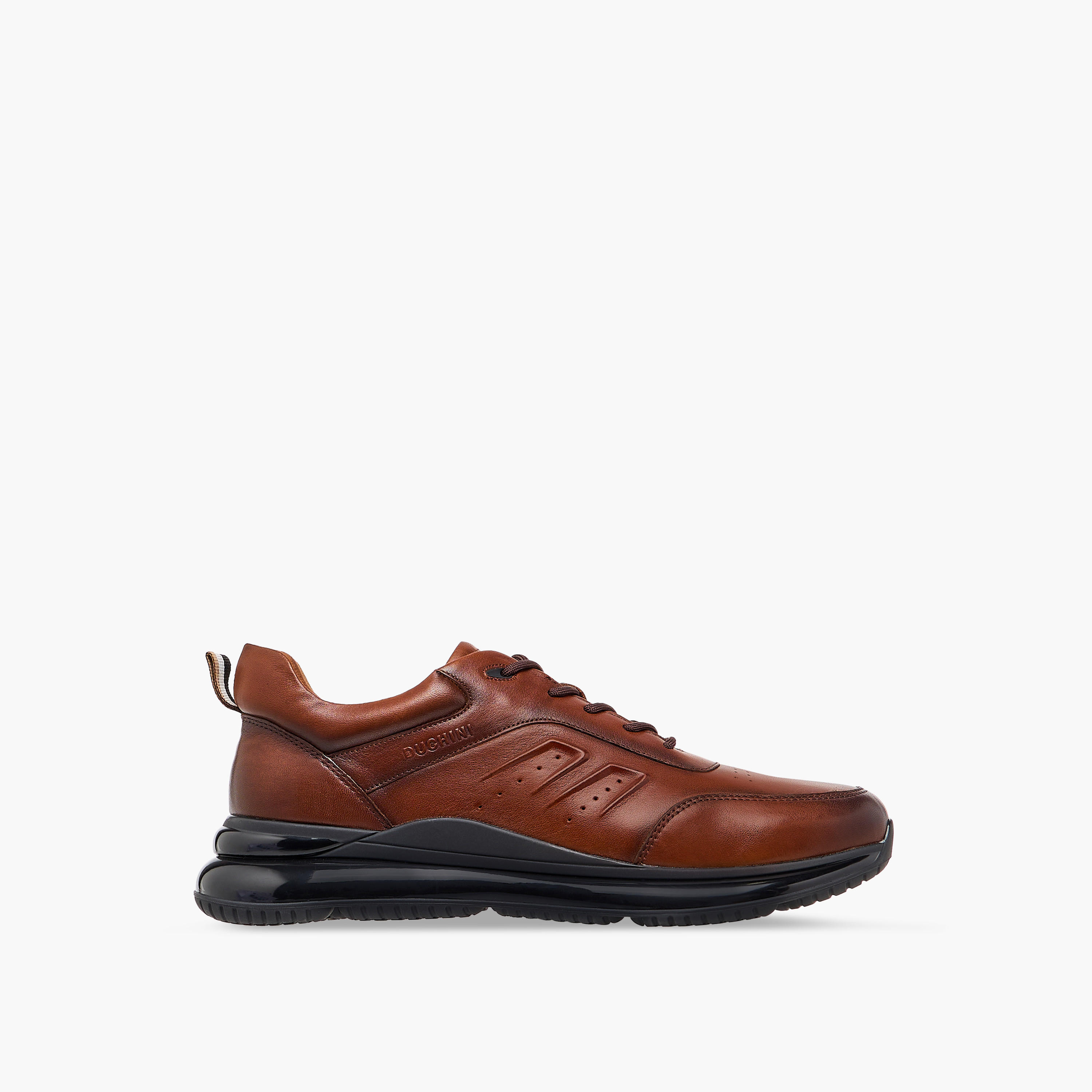 Duchini Men's Leather Panelled Lace-Up Sneakers-men-shoes-sneakers-image-3