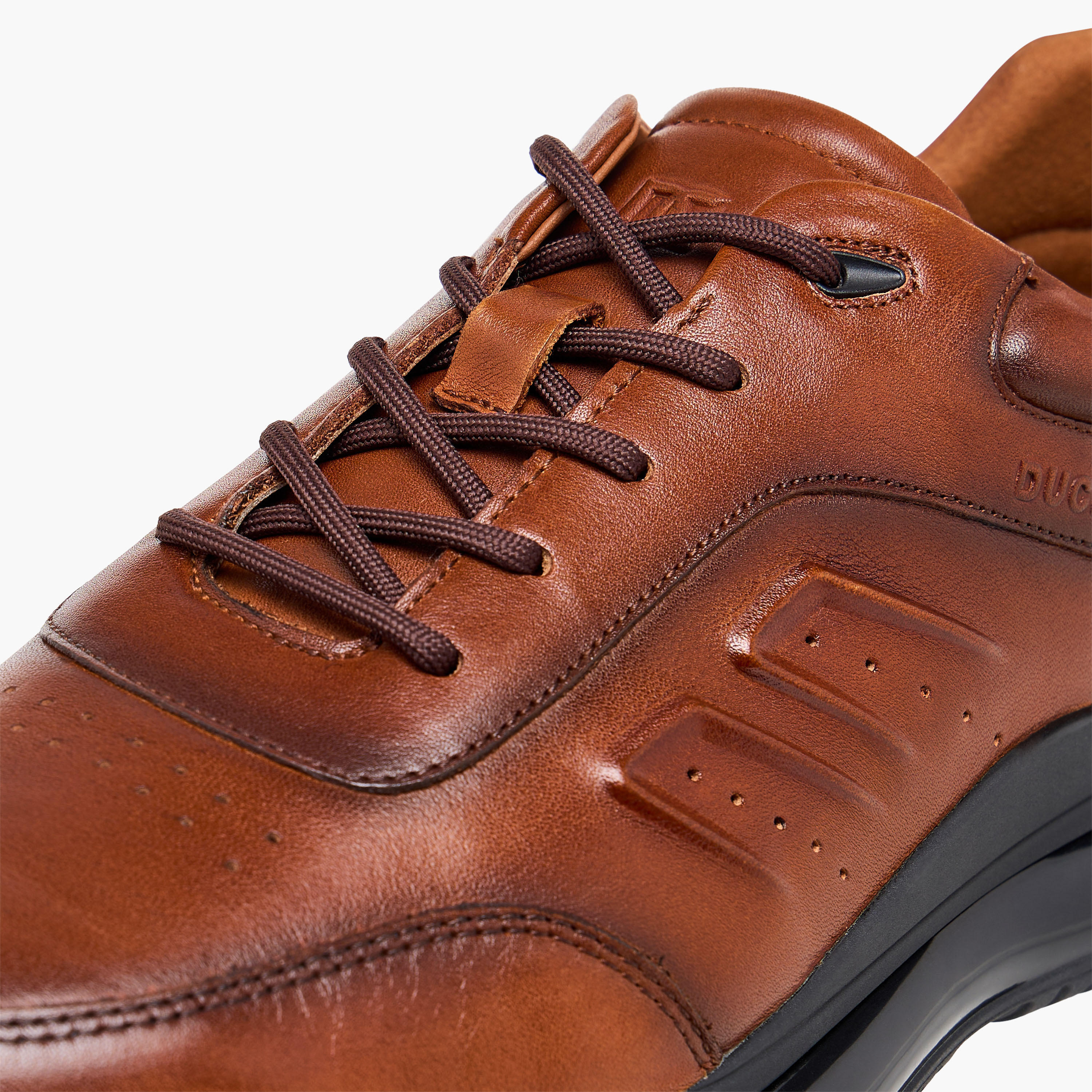 Duchini Men's Leather Panelled Lace-Up Sneakers-men-shoes-sneakers-image-4