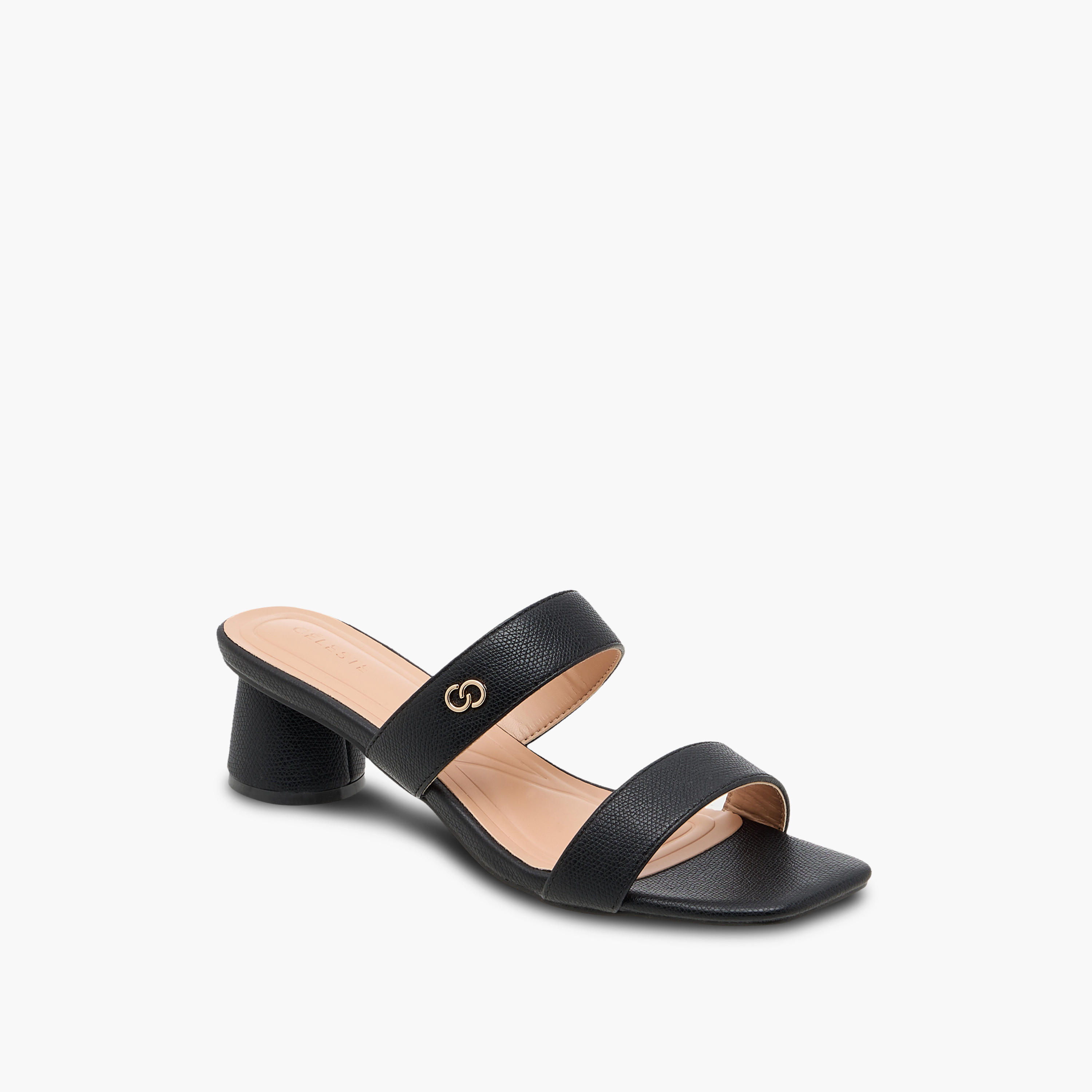 Celeste Women's Textured Slip-On Sandals with Block Heels-women-shoes-sandals-heeled-image-2