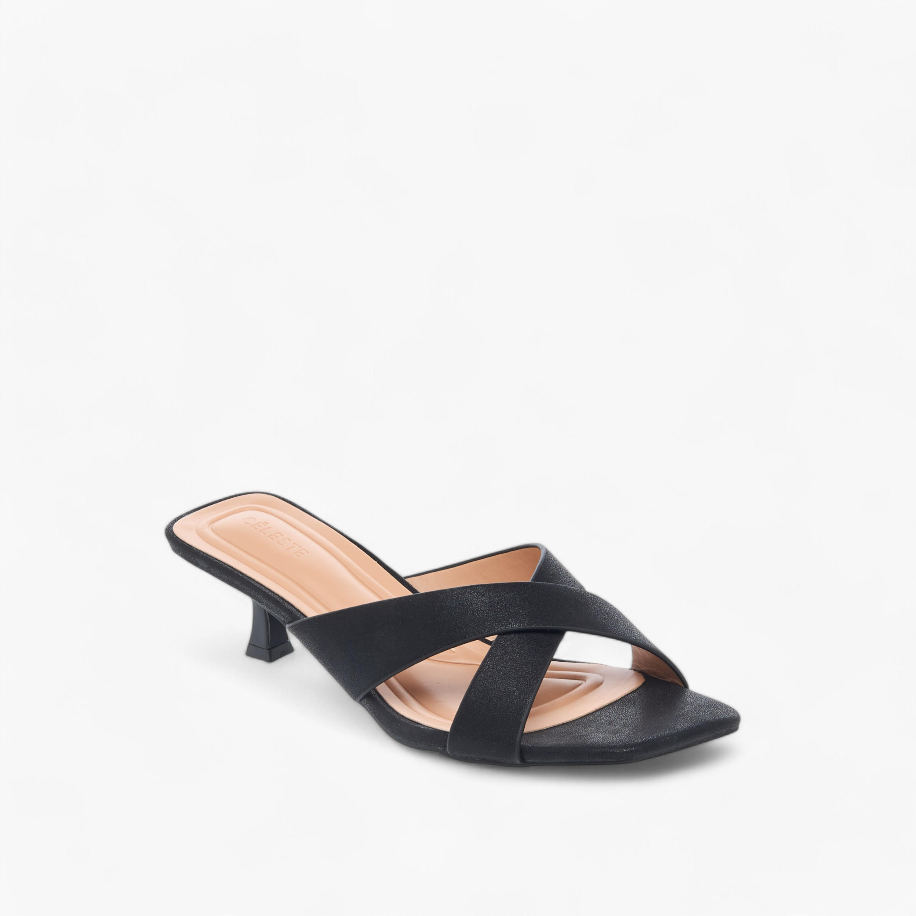 صندل سادة سهل الارتداء بأحزمة وكعب صغير للنساء من سيليست-women-shoes-sandals-heeled-image-7