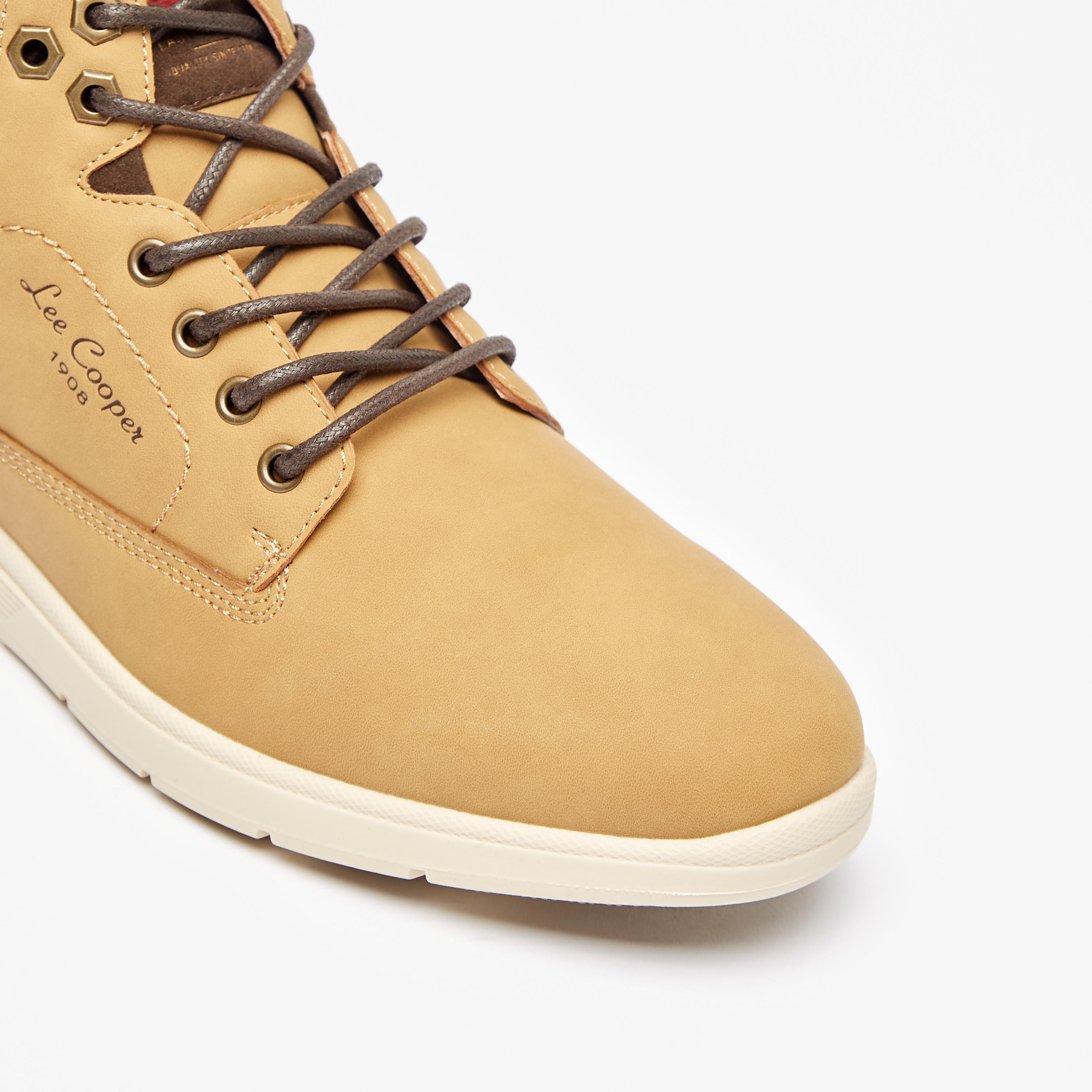 Lee Cooper Men's Panelled Chukka Boots with Lace-Up Closure-men-shoes-boots-image-5