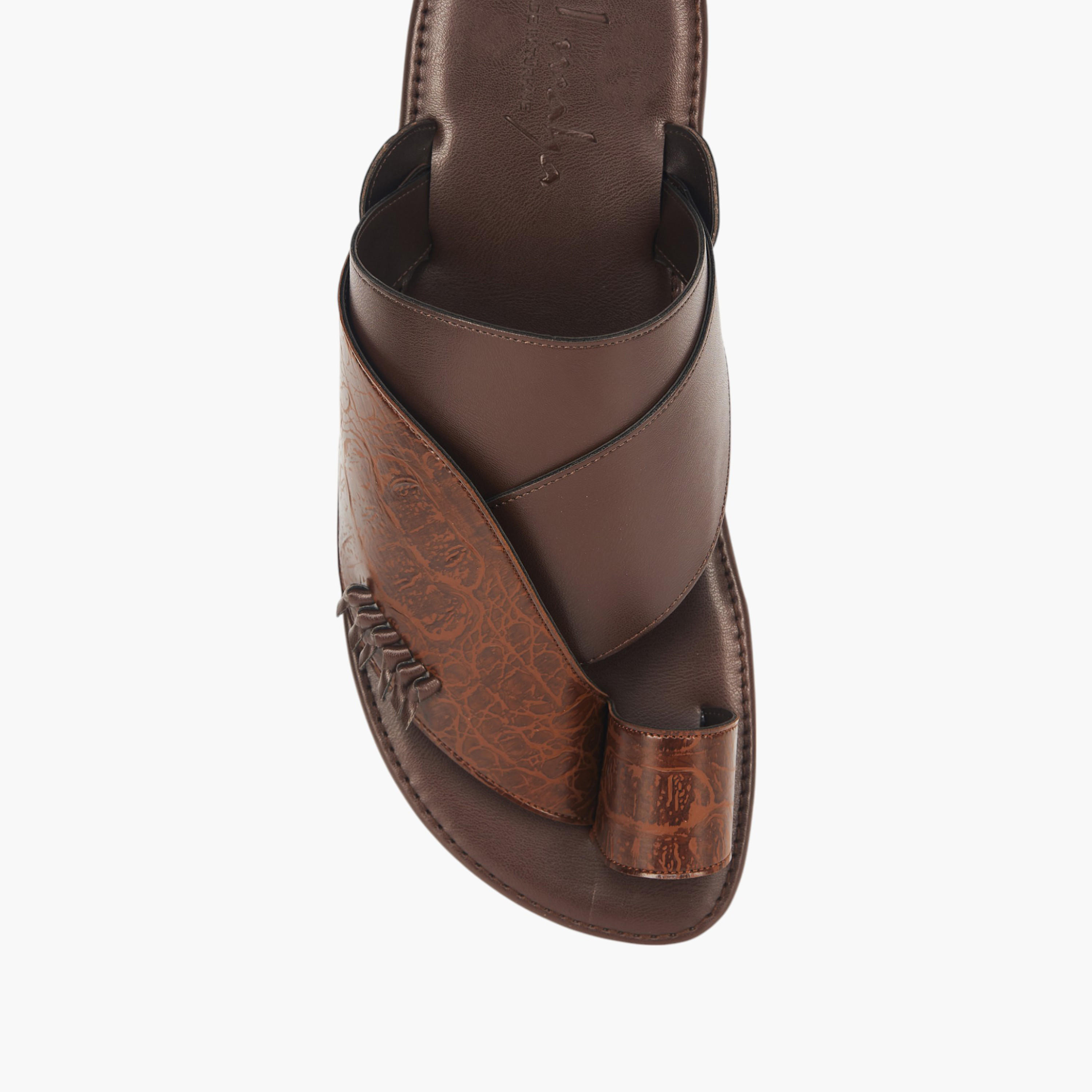 Al Waha Arabic Sandals with Toe Loop - Ramadan Collection-men-shoes-sandals-image-3
