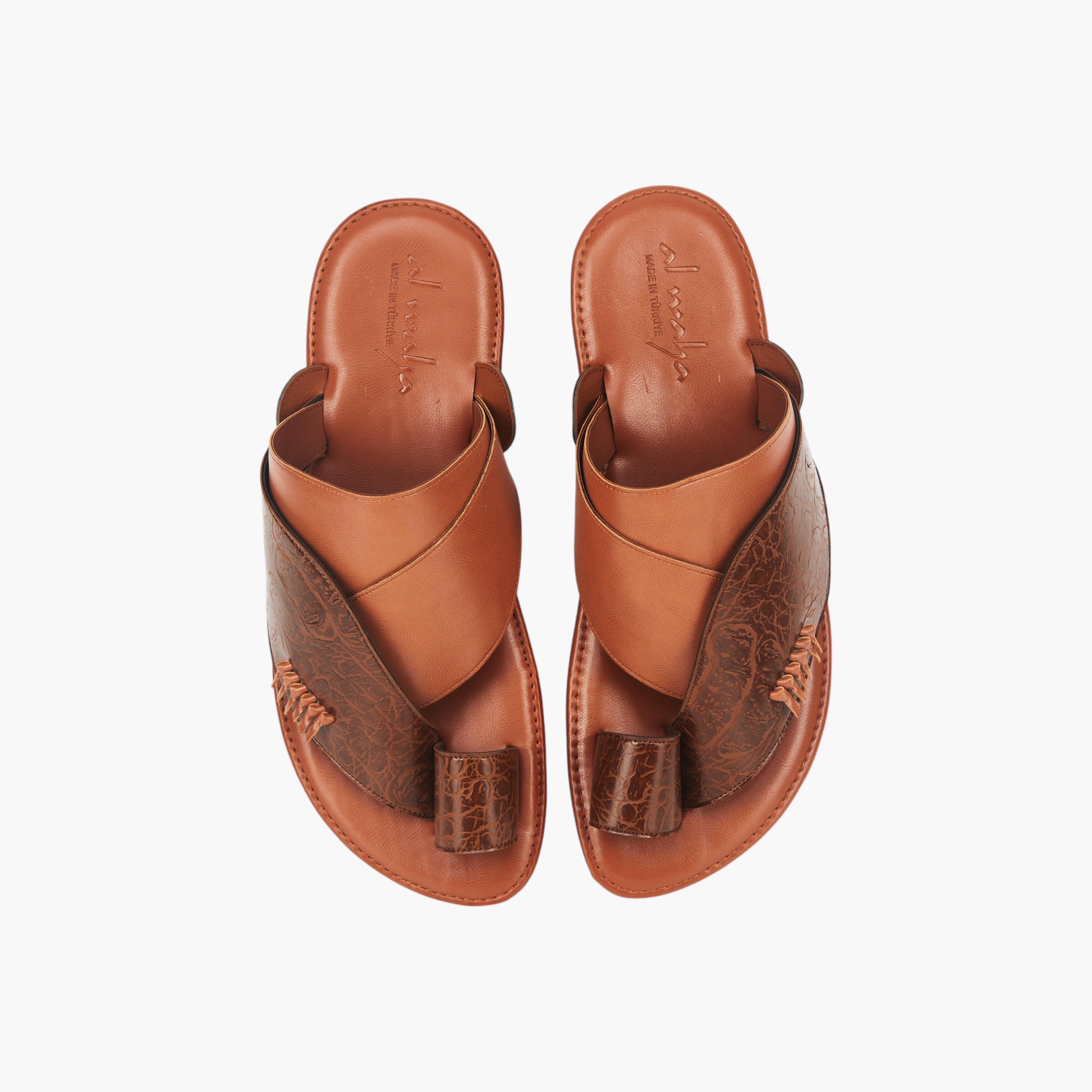 Al Waha Arabic Sandals with Toe Loop - Ramadan Collection-men-shoes-sandals-image-1
