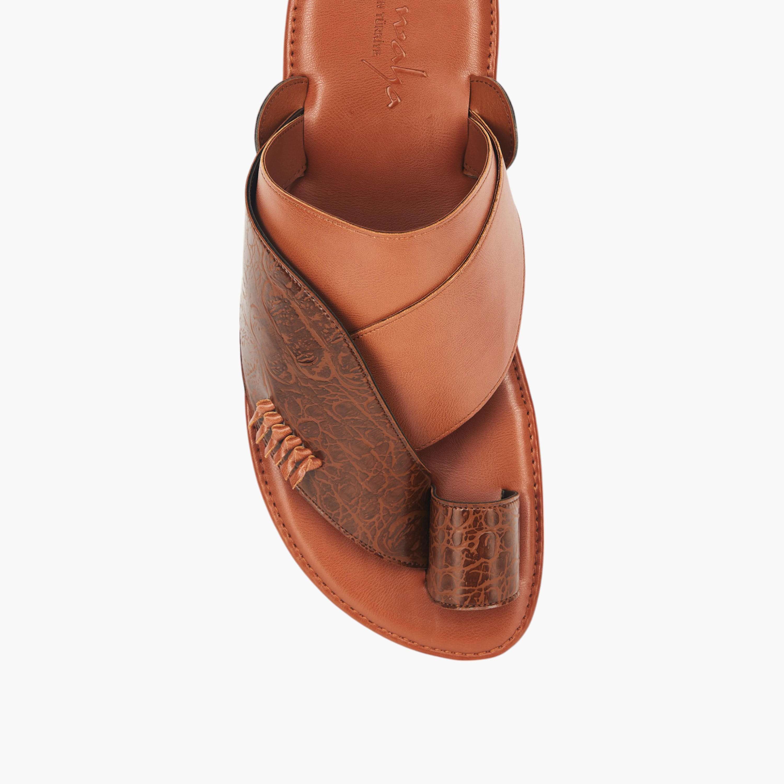 Al Waha Arabic Sandals with Toe Loop - Ramadan Collection-men-shoes-sandals-image-3
