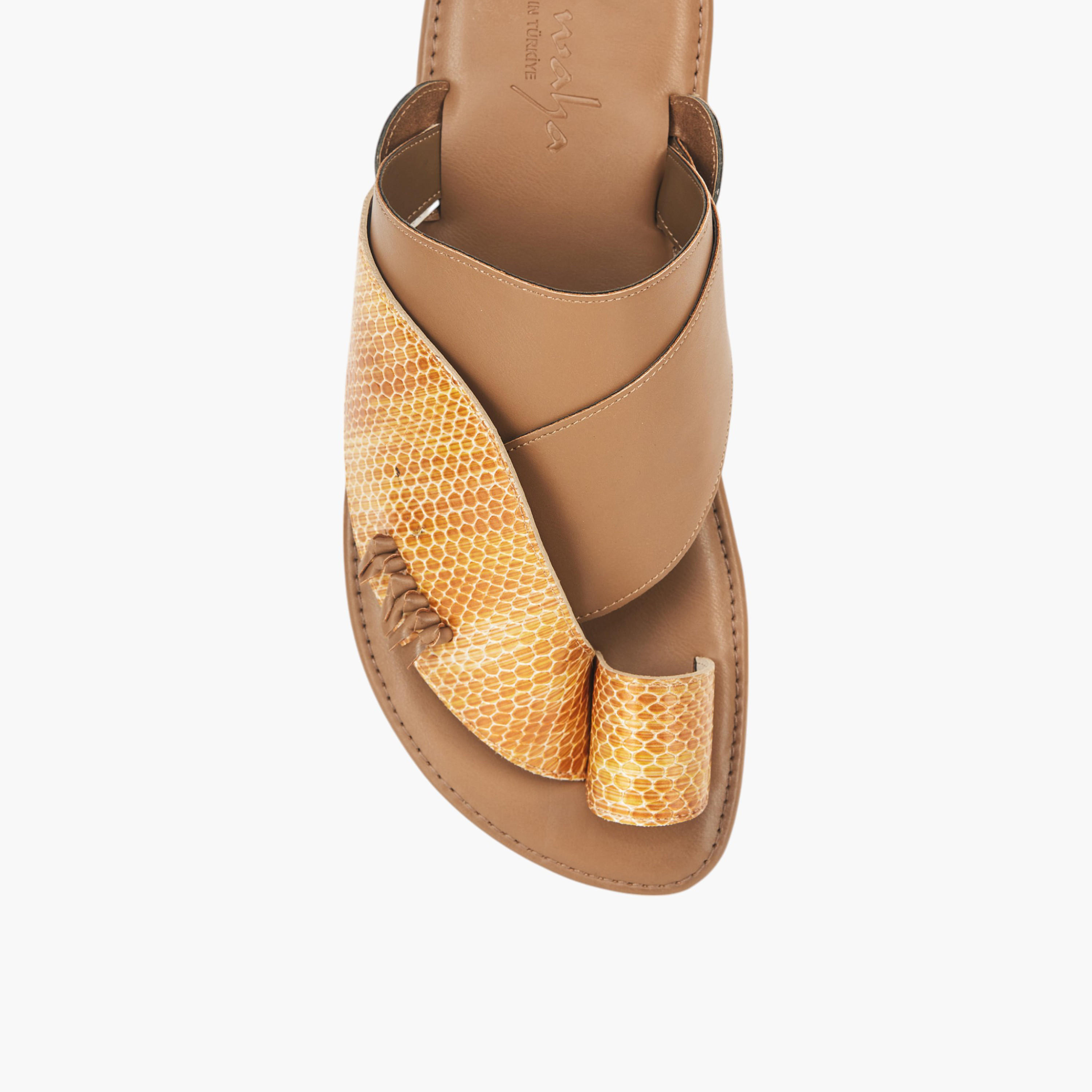 Al Waha Arabic Sandals with Toe Loop - Ramadan Collection-men-shoes-sandals-image-3