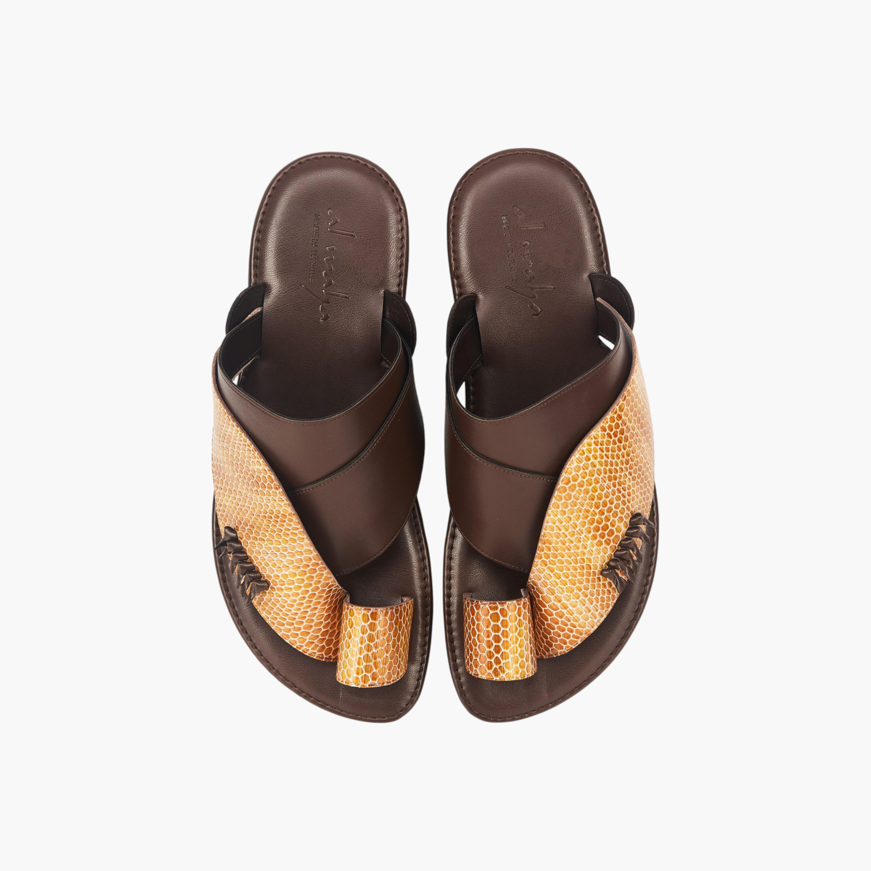 Al Waha Arabic Sandals with Toe Loop - Ramadan Collection-men-shoes-sandals-image-1