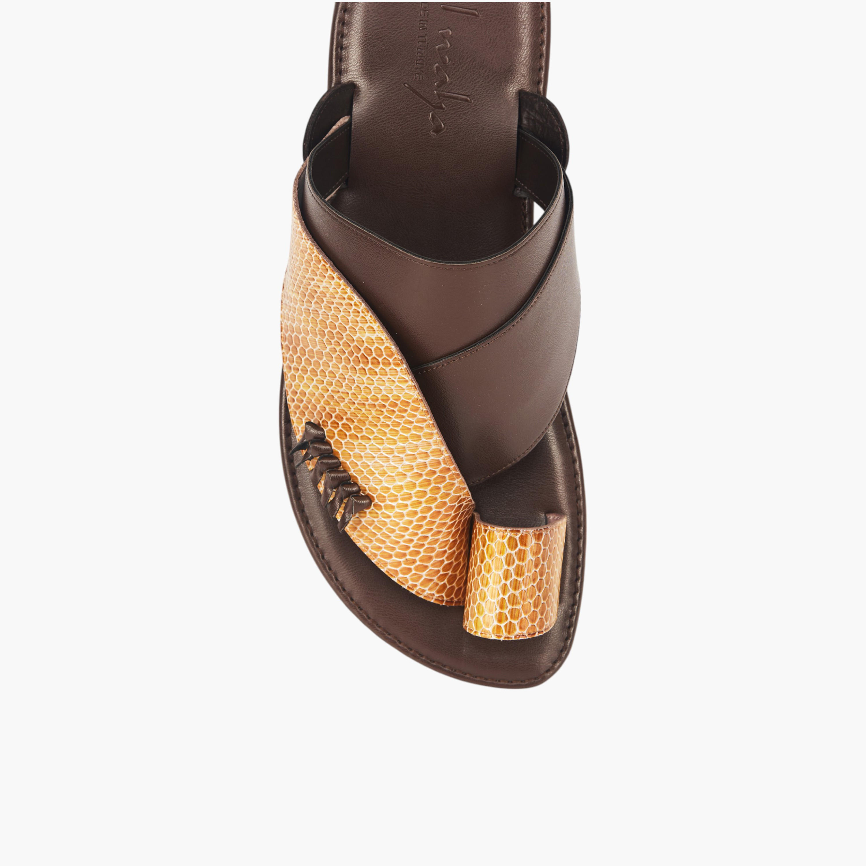 Al Waha Arabic Sandals with Toe Loop - Ramadan Collection-men-shoes-sandals-image-3