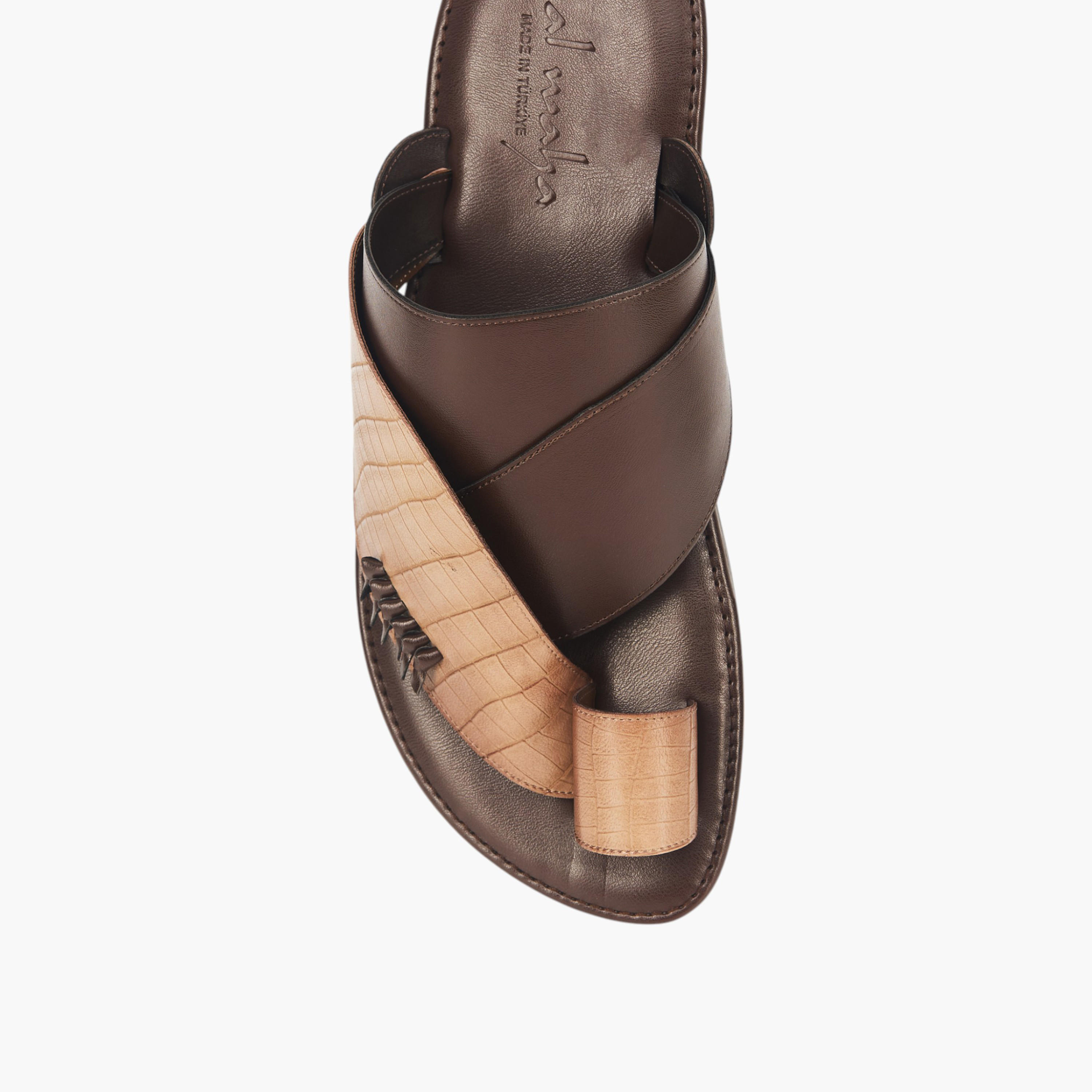 Al Waha Arabic Sandals with Toe Loop - Ramadan Collection-men-shoes-sandals-image-3