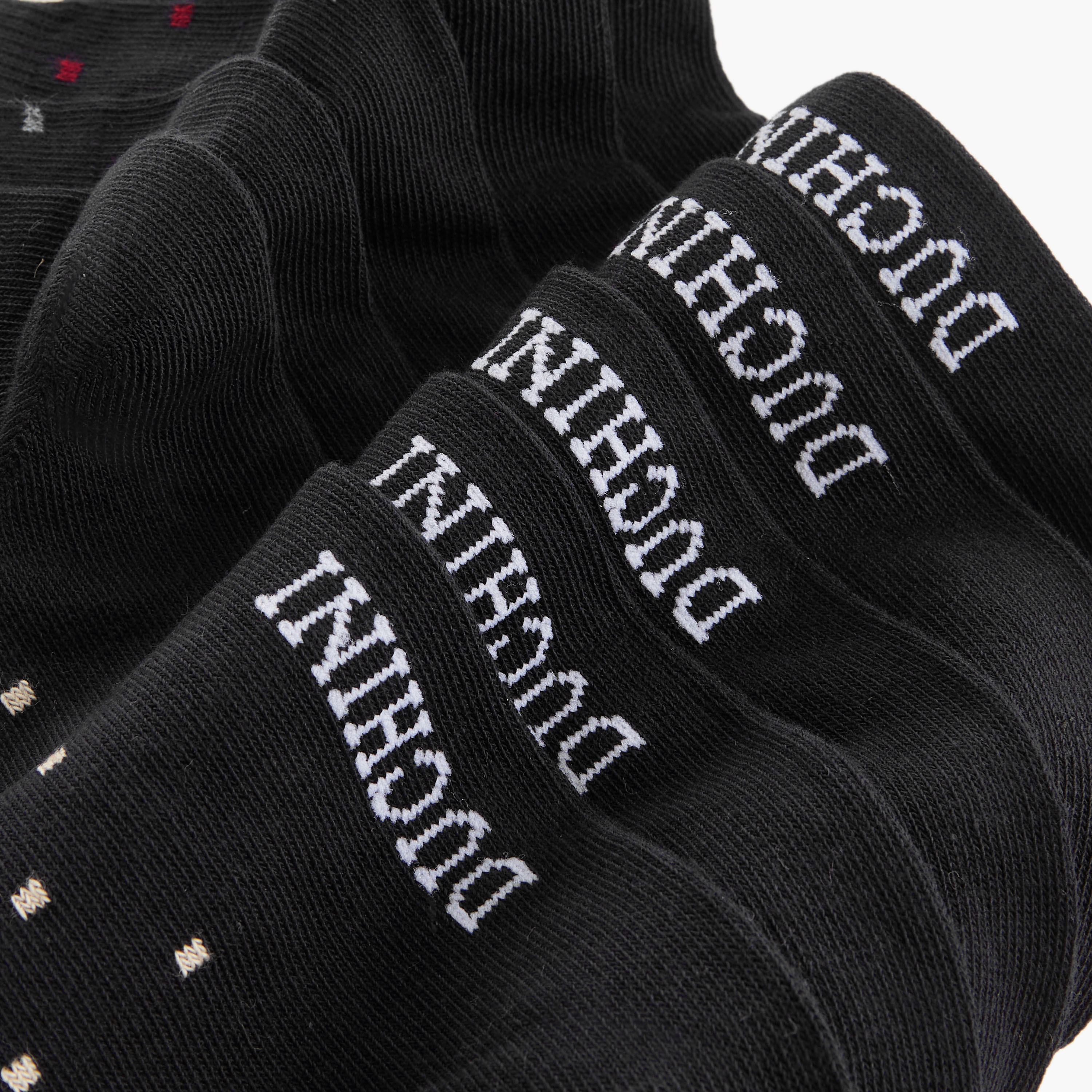 Duchini Printed Non Terry Ankle Length Socks - Set of 5-men-socks-image-4