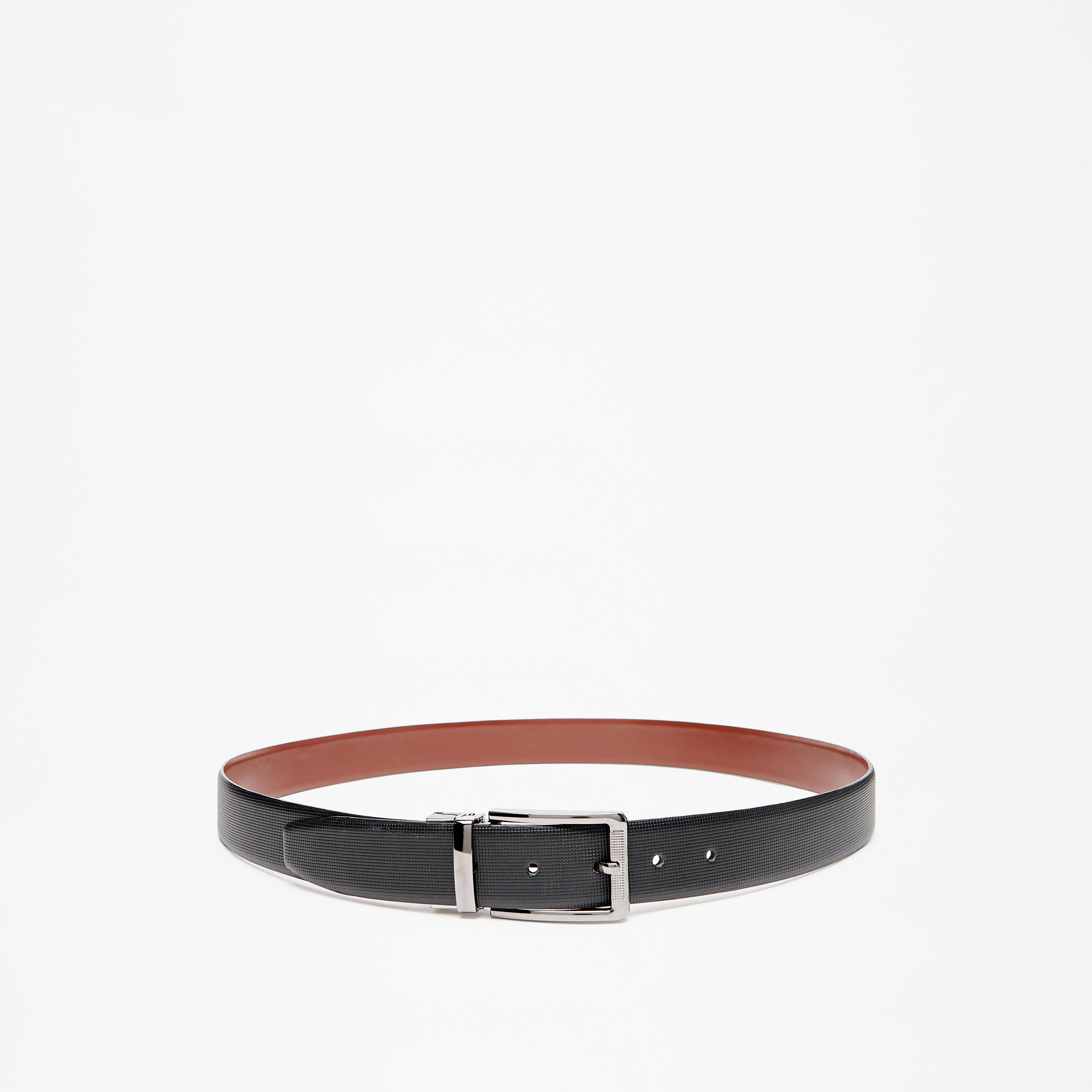 حزام بارز الملمس بإبزيم إغلاق من دوتشيني-men-beltsandwallets-belts-image-1