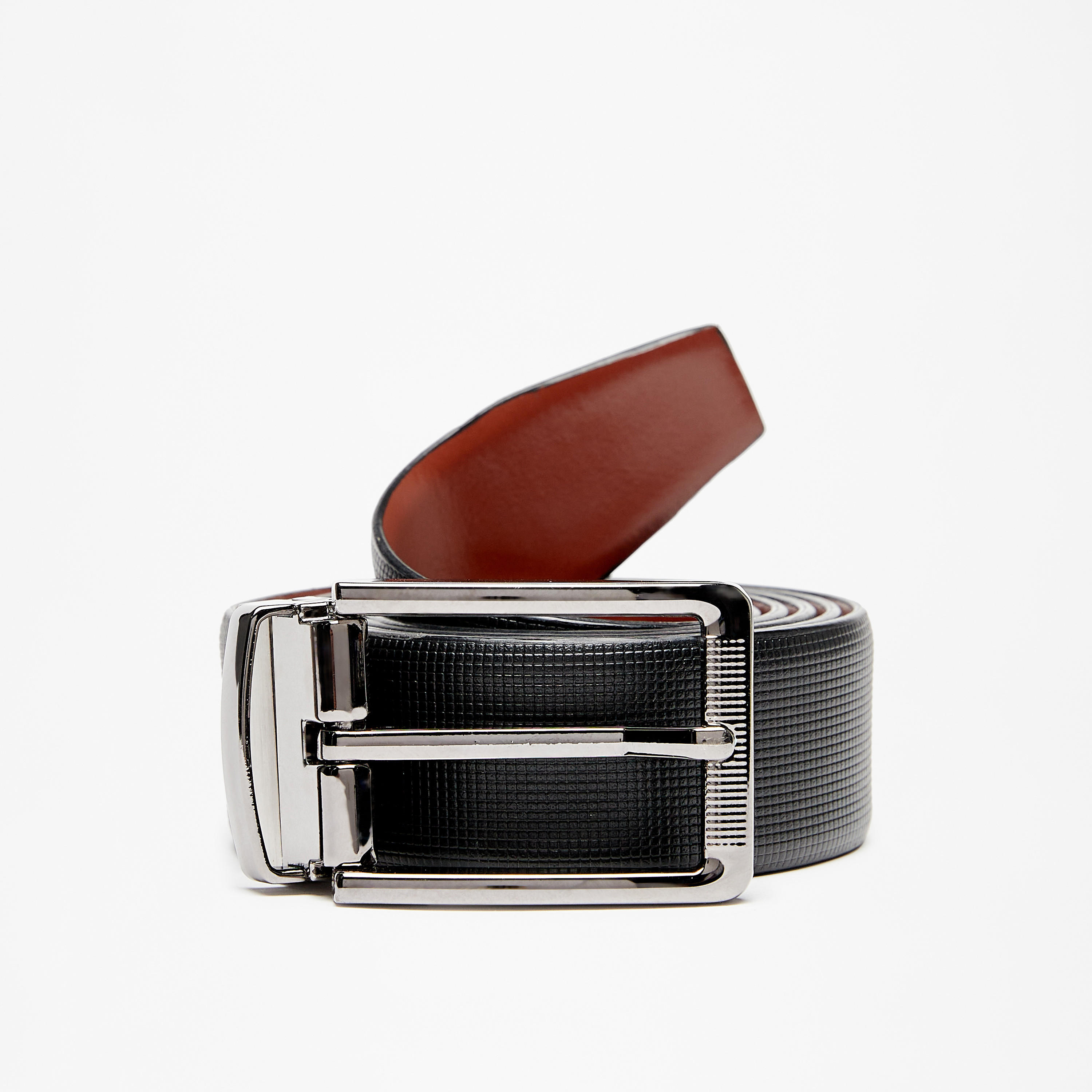 حزام بارز الملمس بإبزيم إغلاق من دوتشيني-men-beltsandwallets-belts-image-4