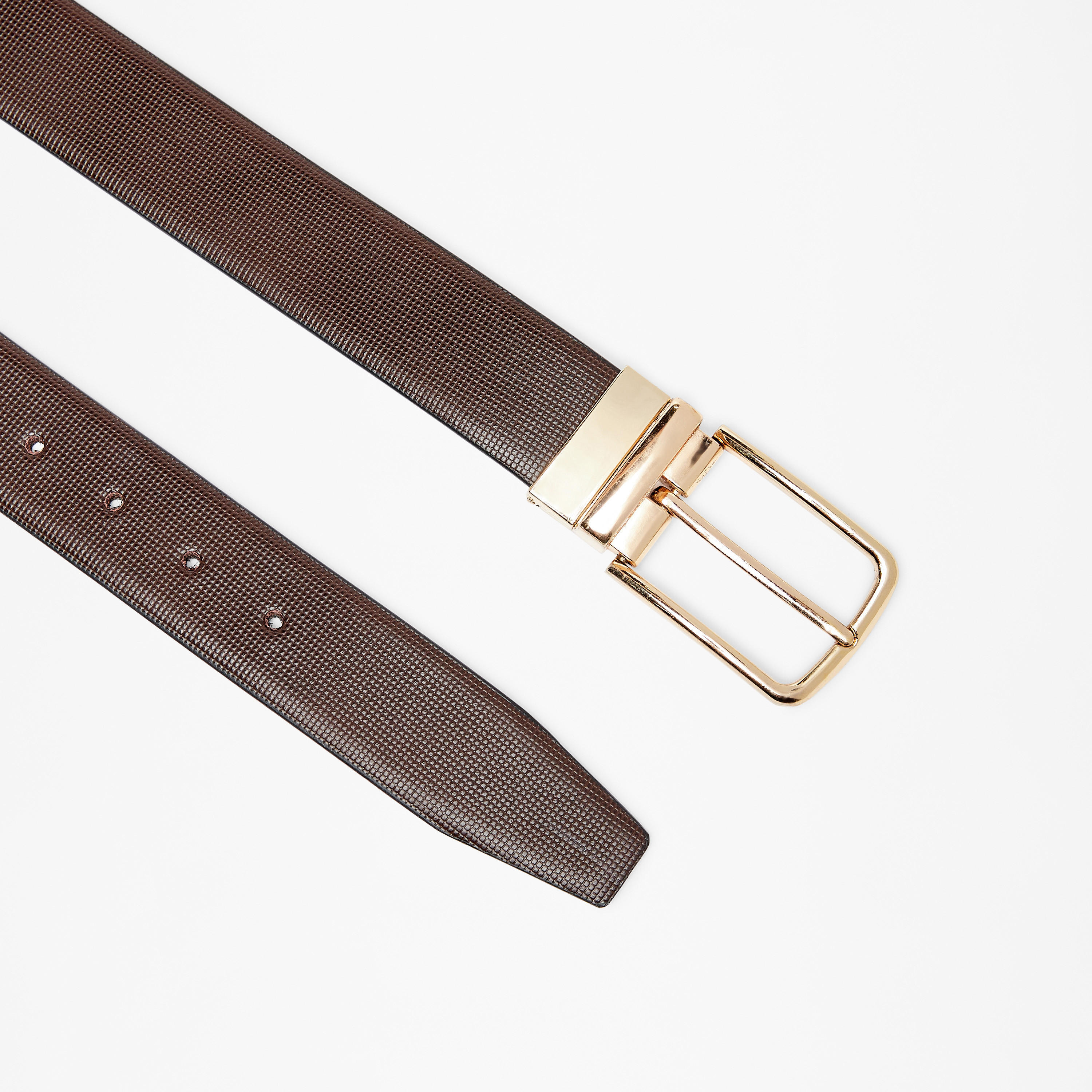 حزام بارز الملمس بإبزيم إغلاق من دوتشيني-men-beltsandwallets-belts-image-9