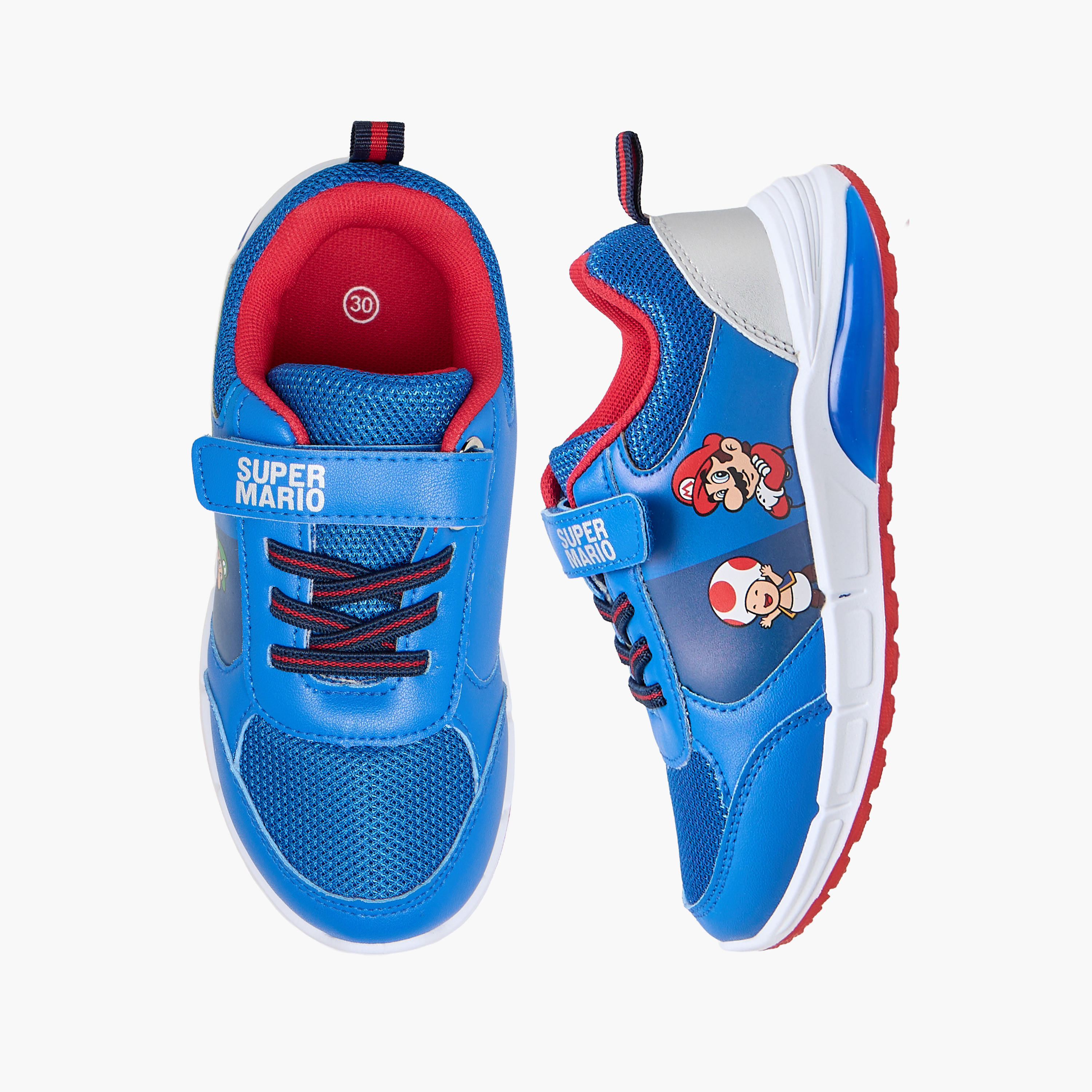Super Mario Boys Hook & Loop Sneakers-boys-shoes-sneakers-image-1