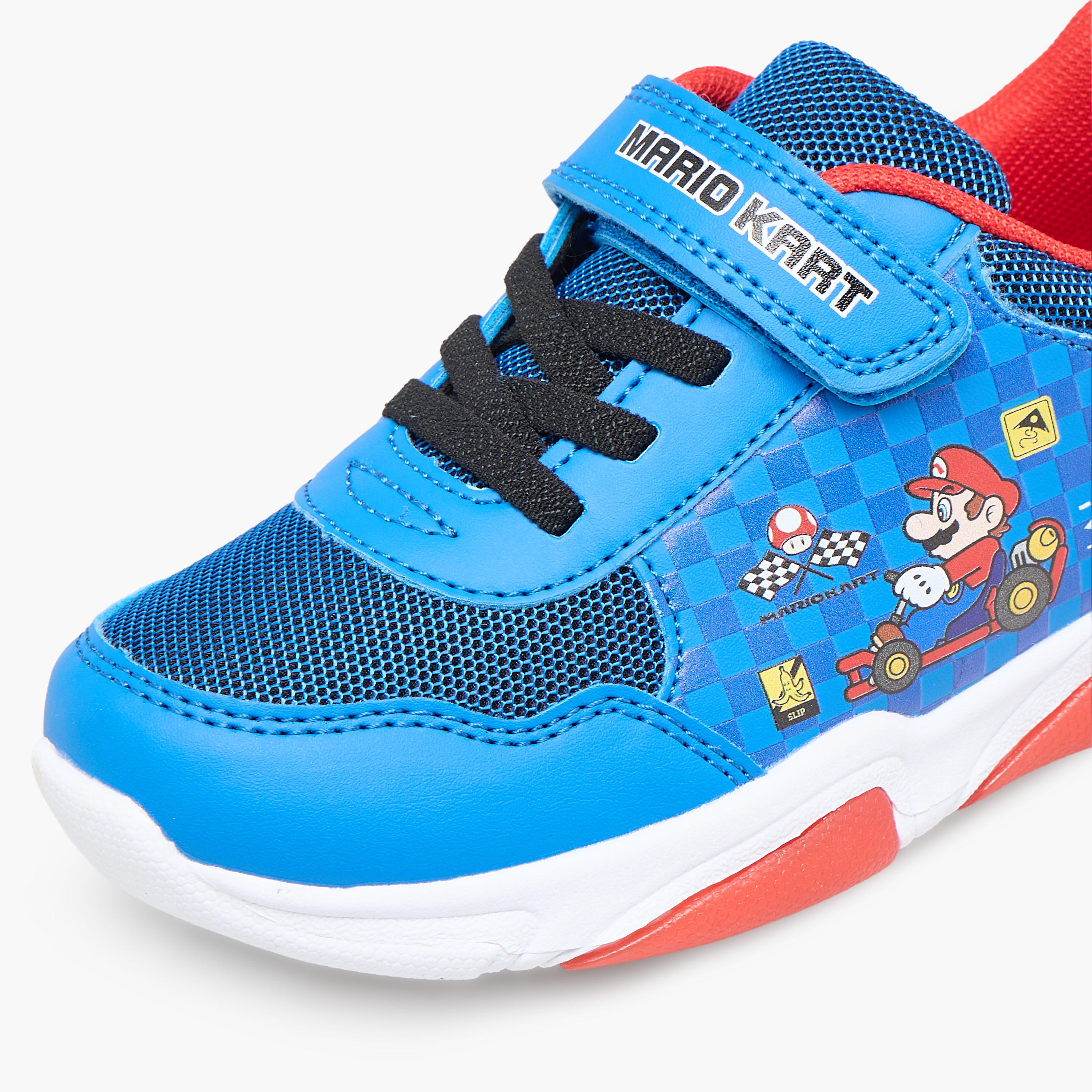 Super Mario Boys Hook & Loop Light-Up Sneakers-boys-shoes-sneakers-image-7