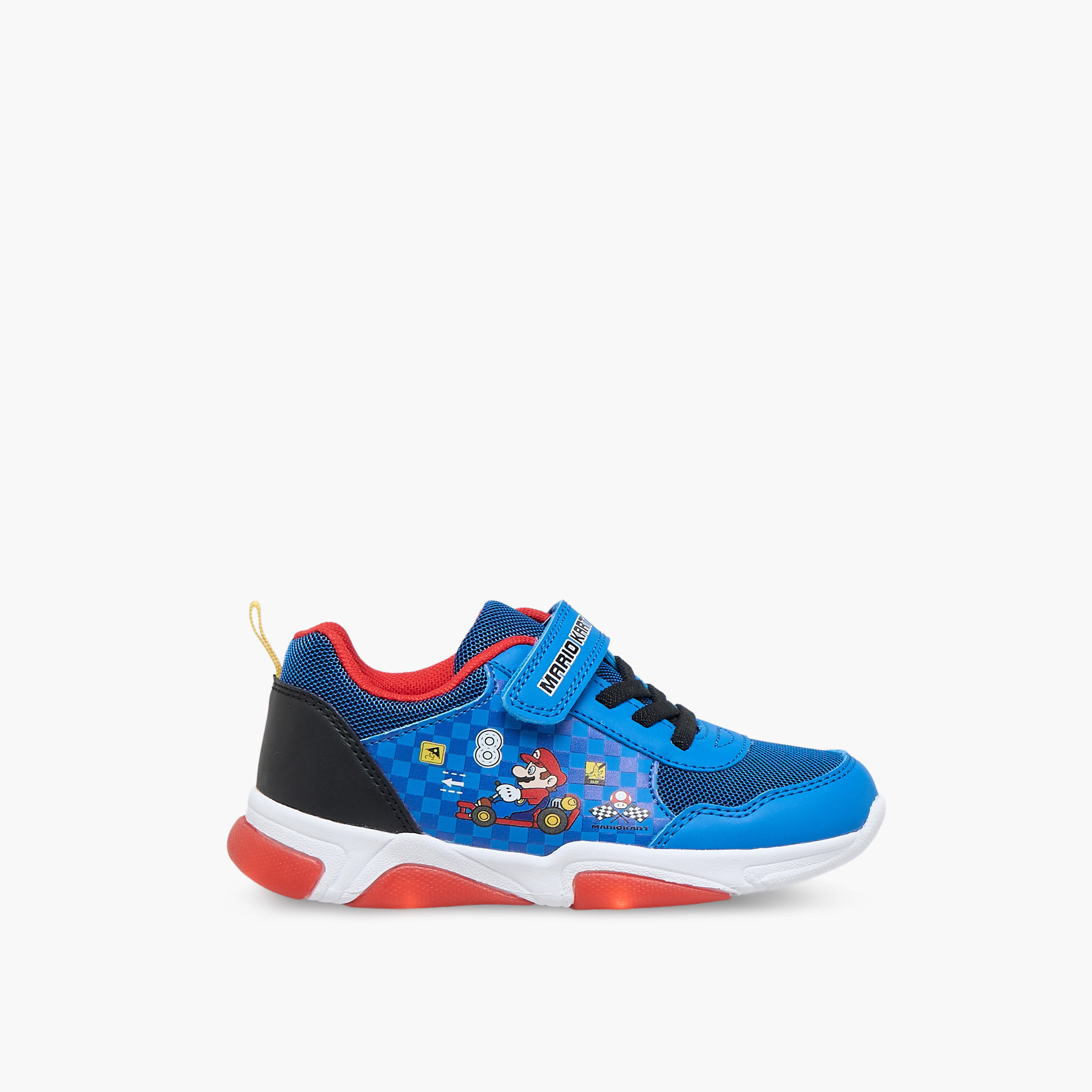Super Mario Boys Hook & Loop Light-Up Sneakers-boys-shoes-sneakers-image-9