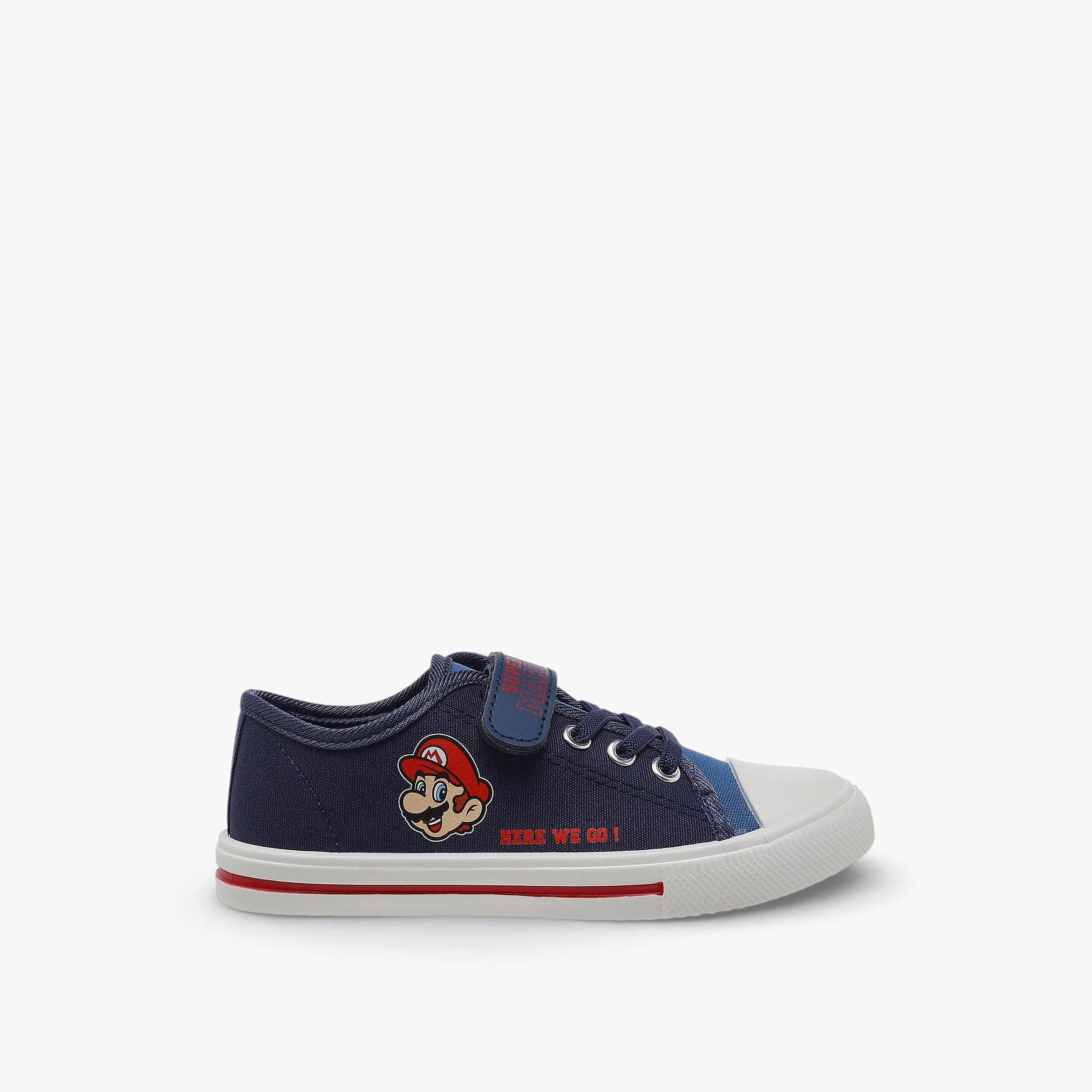Super Mario Boys Hook & Loop Ankle Sneakers-boys-shoes-sneakers-image-3