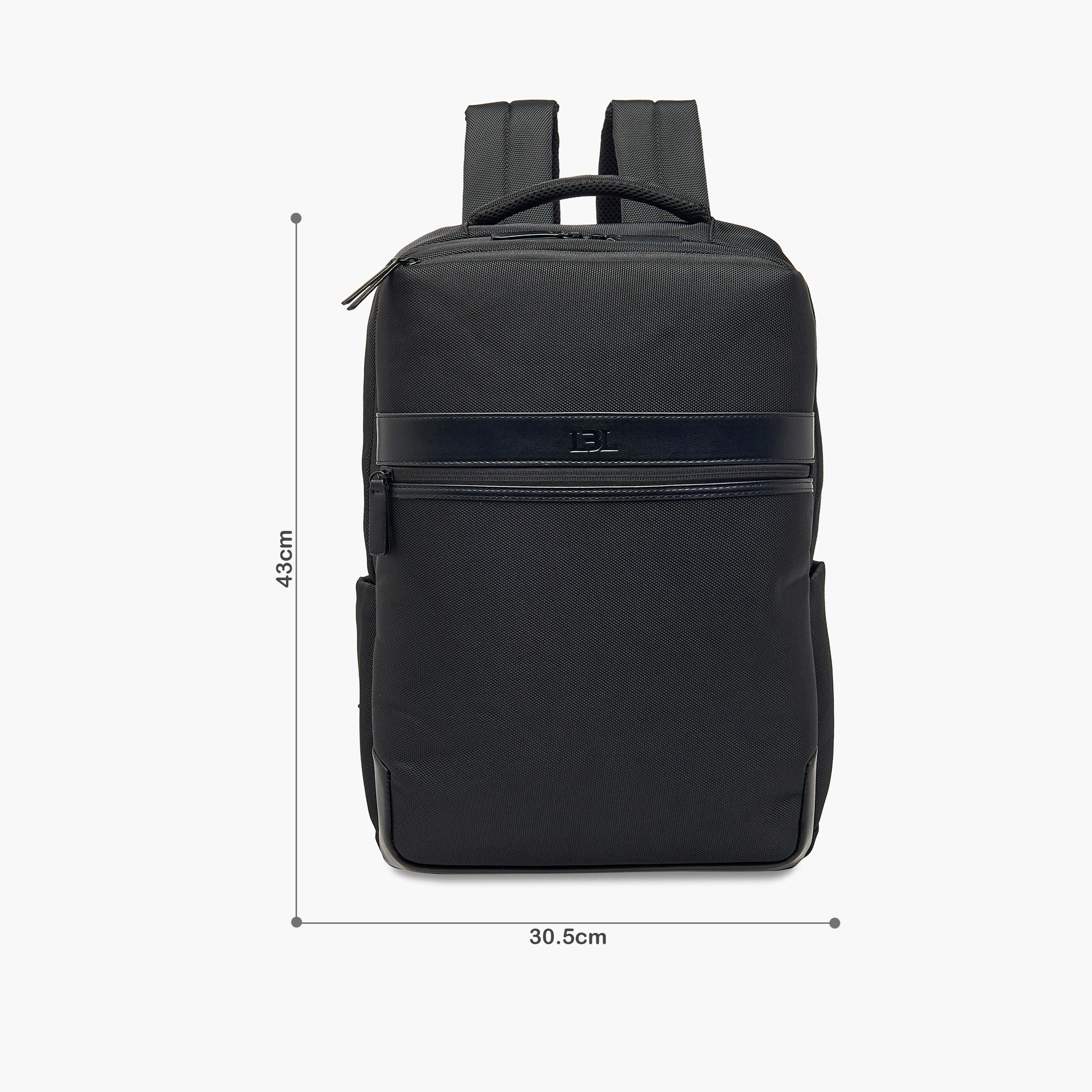 LBL by Shoexpress Solid Backpack with Adjustable Straps and Zip Closure - 10x31x43 cm-men-bags-image-2