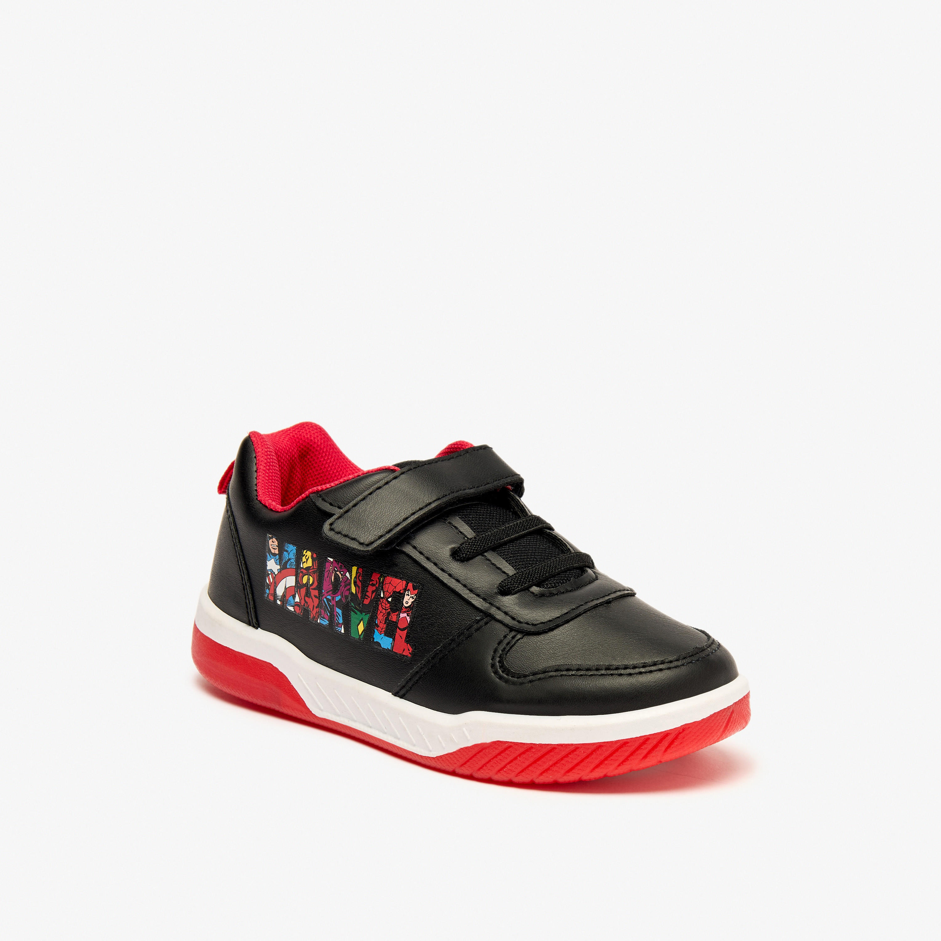 Disney Avengers Print Sneakers with Hook and Loop Closure-boys-shoes-sneakers-image-2
