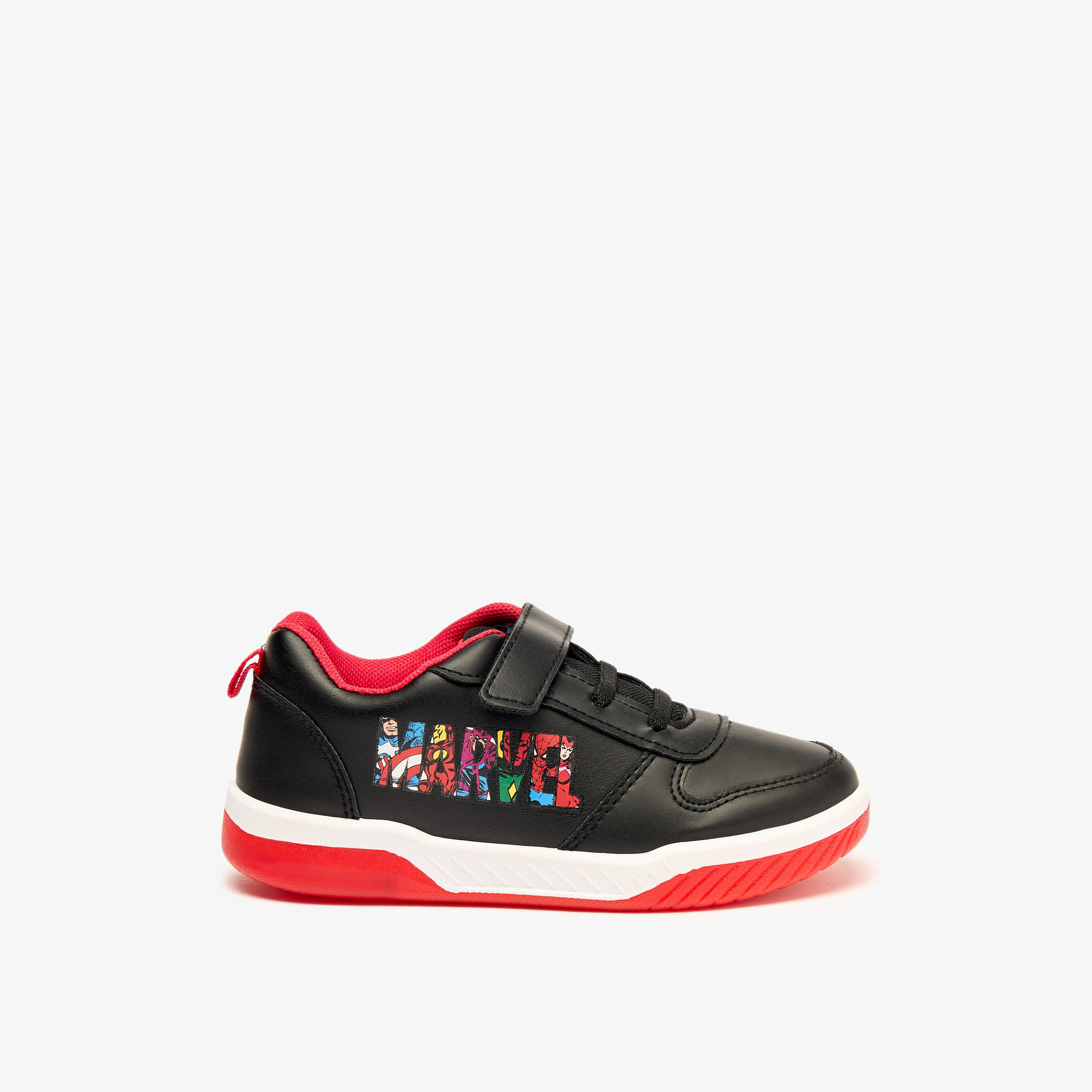 Disney Avengers Print Sneakers with Hook and Loop Closure-boys-shoes-sneakers-image-4
