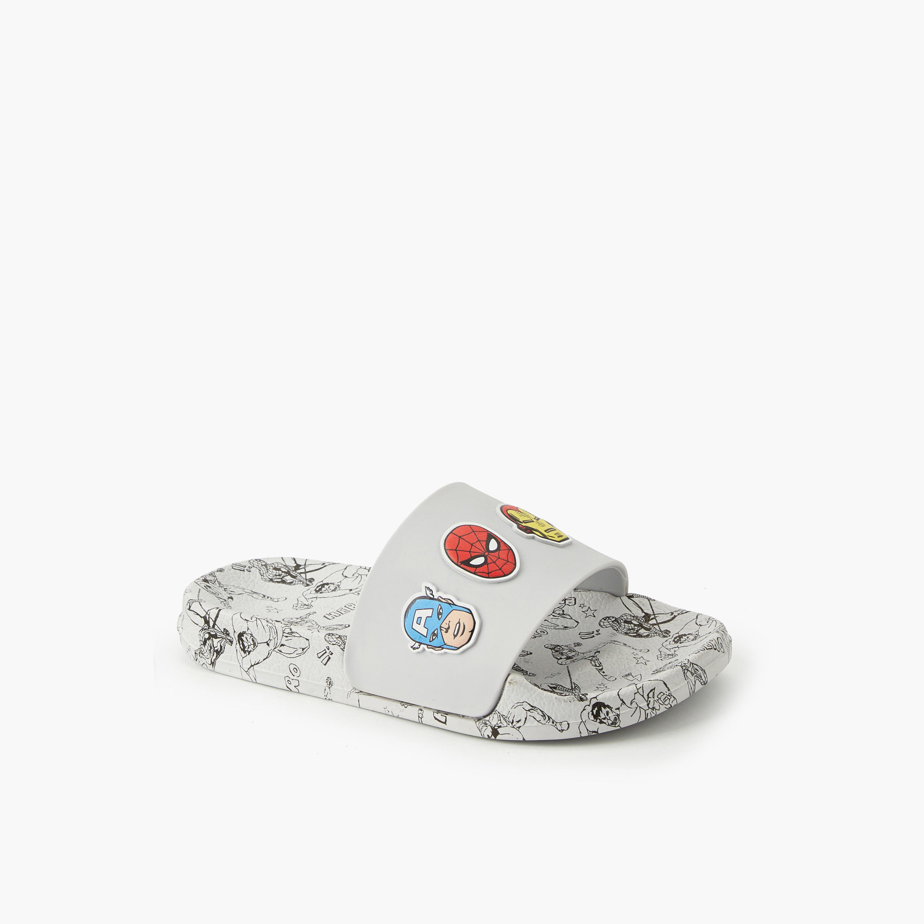 Marvel Boys Avengers Print Slides-boys-shoes-flipflopsandslides-image-3