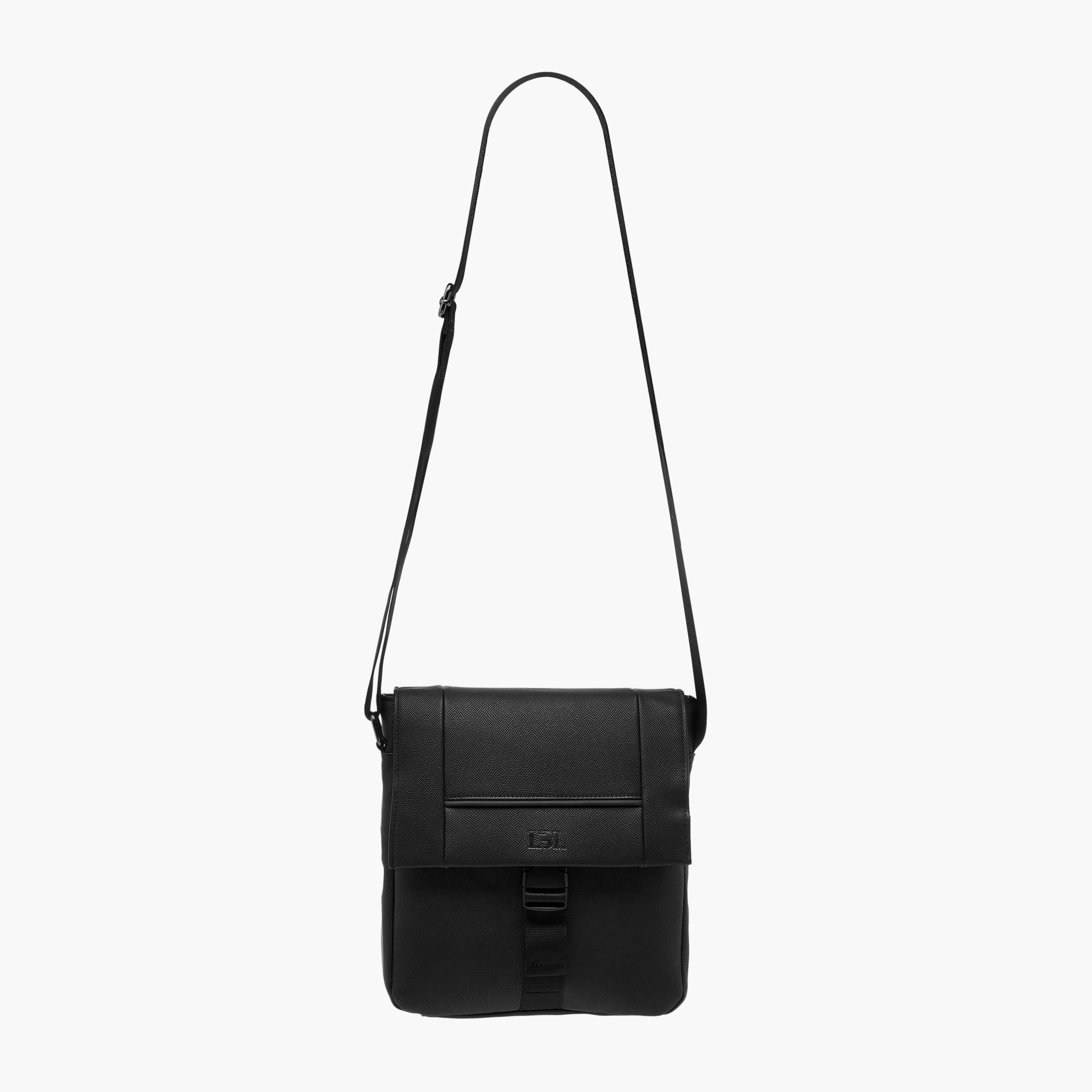 LBL by Shoexpress Textured Crossbody Bag with Adjustable Strap-men-bags-image-1