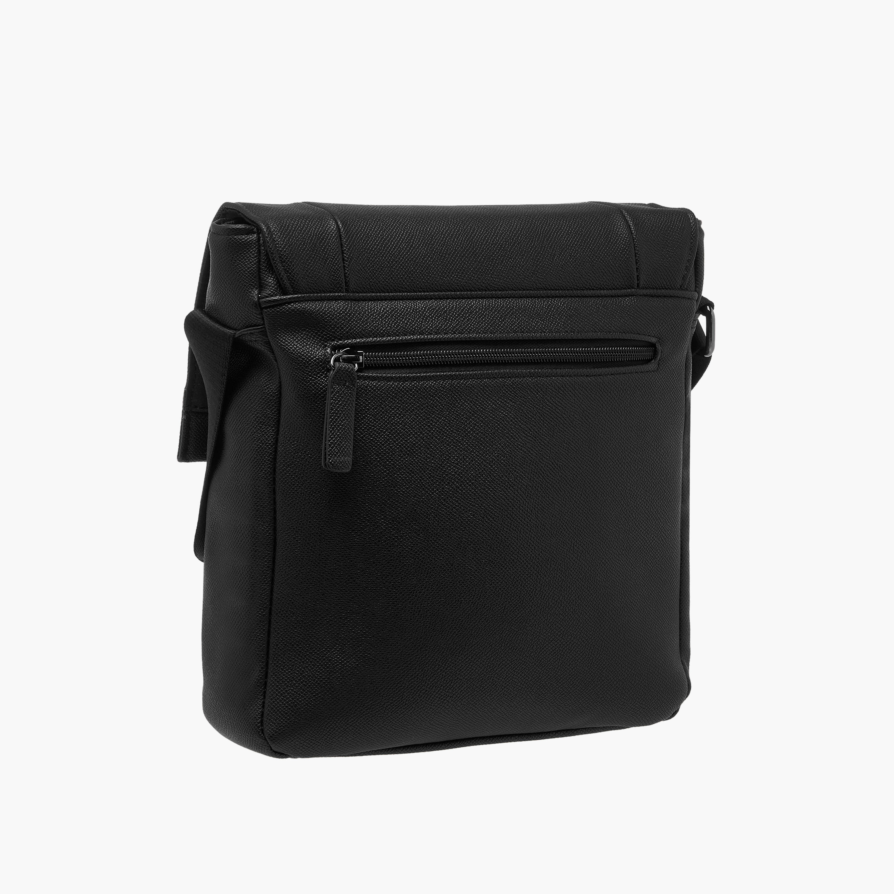 LBL by Shoexpress Textured Crossbody Bag with Adjustable Strap-men-bags-image-4