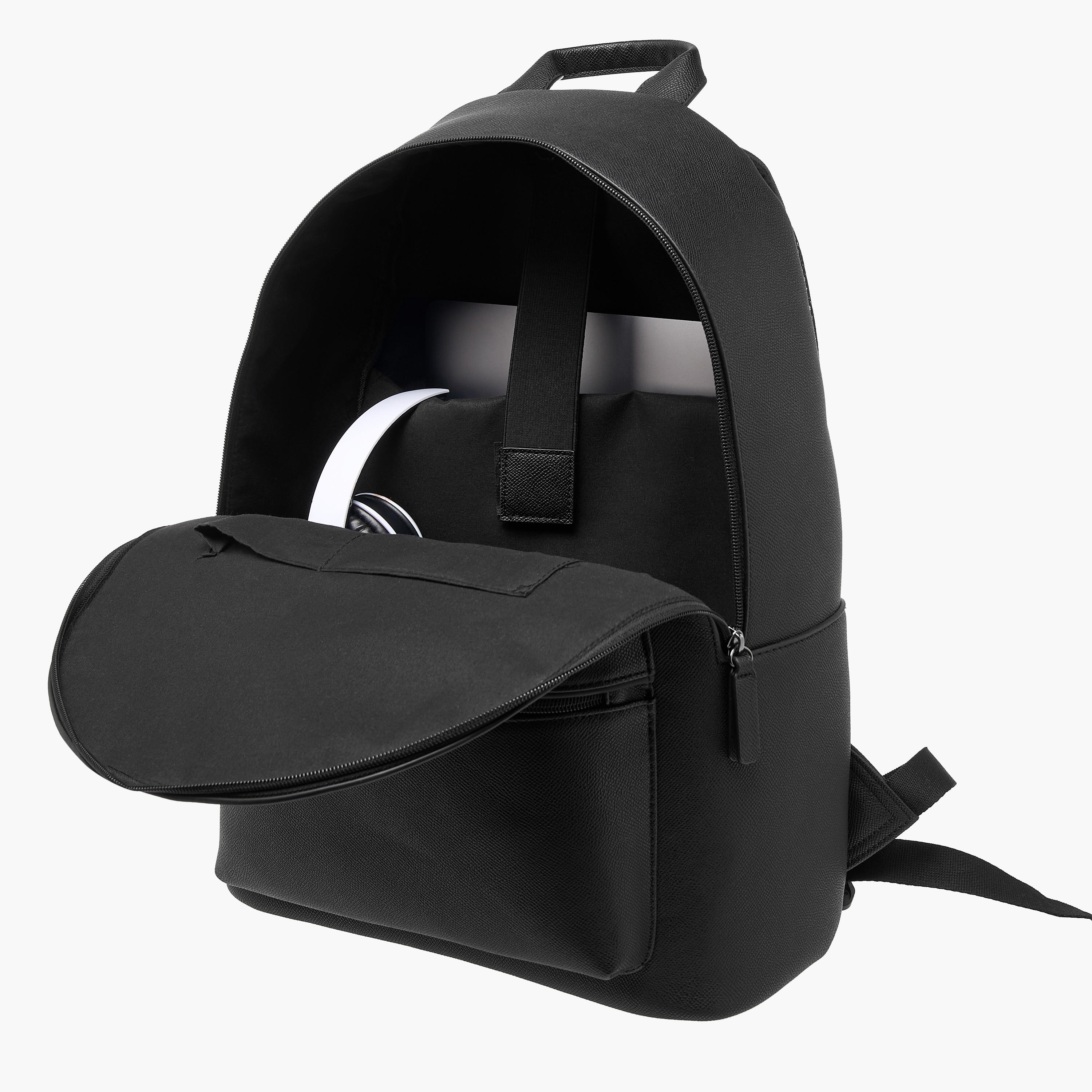 LBL by Shoexpress Textured Backpack with Adjustable Straps and Zip Closure - 14x32x44 cm-men-bags-image-6