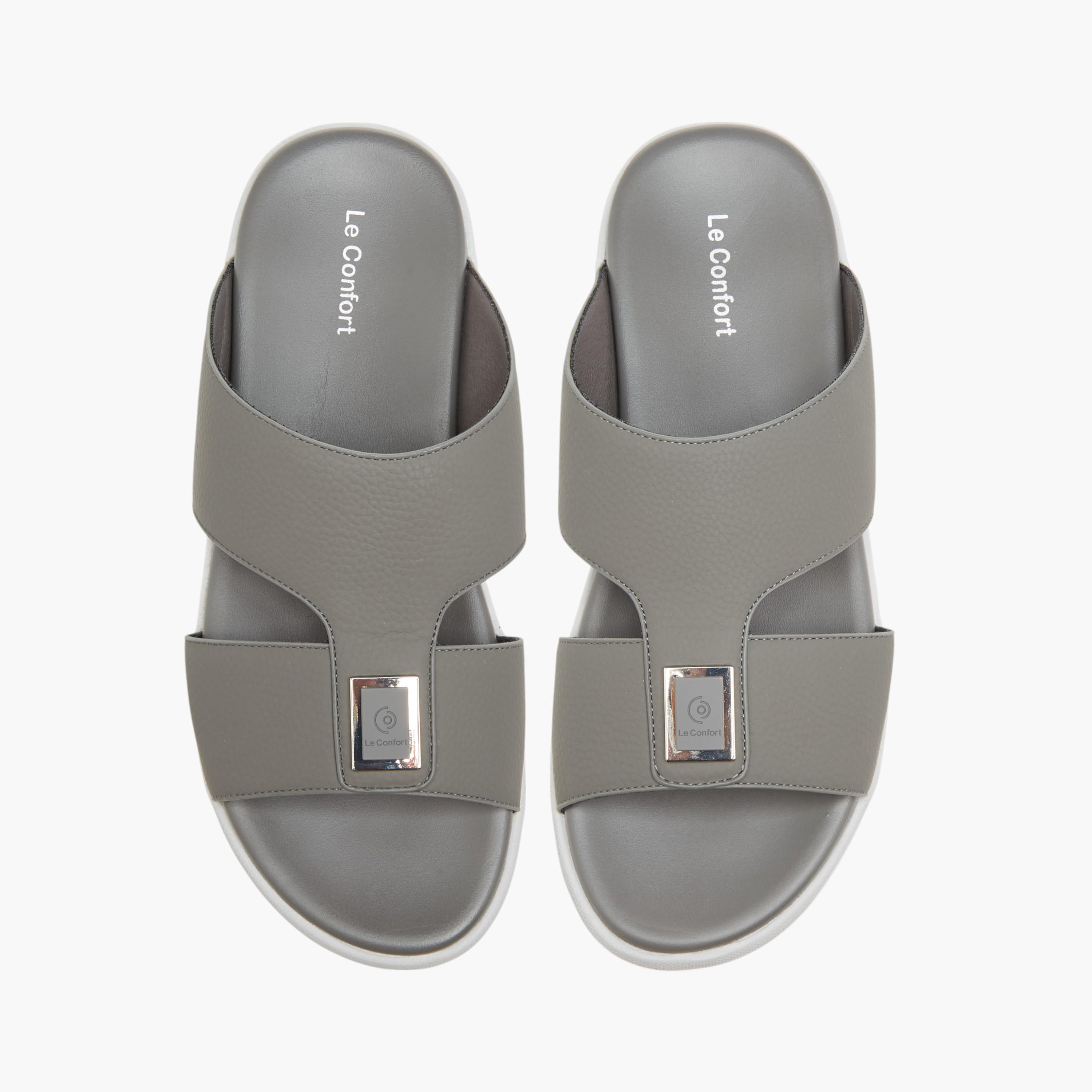 Le Confort Metal Accent Slip-On Comfort Sandals-men-shoes-sandals-image-1