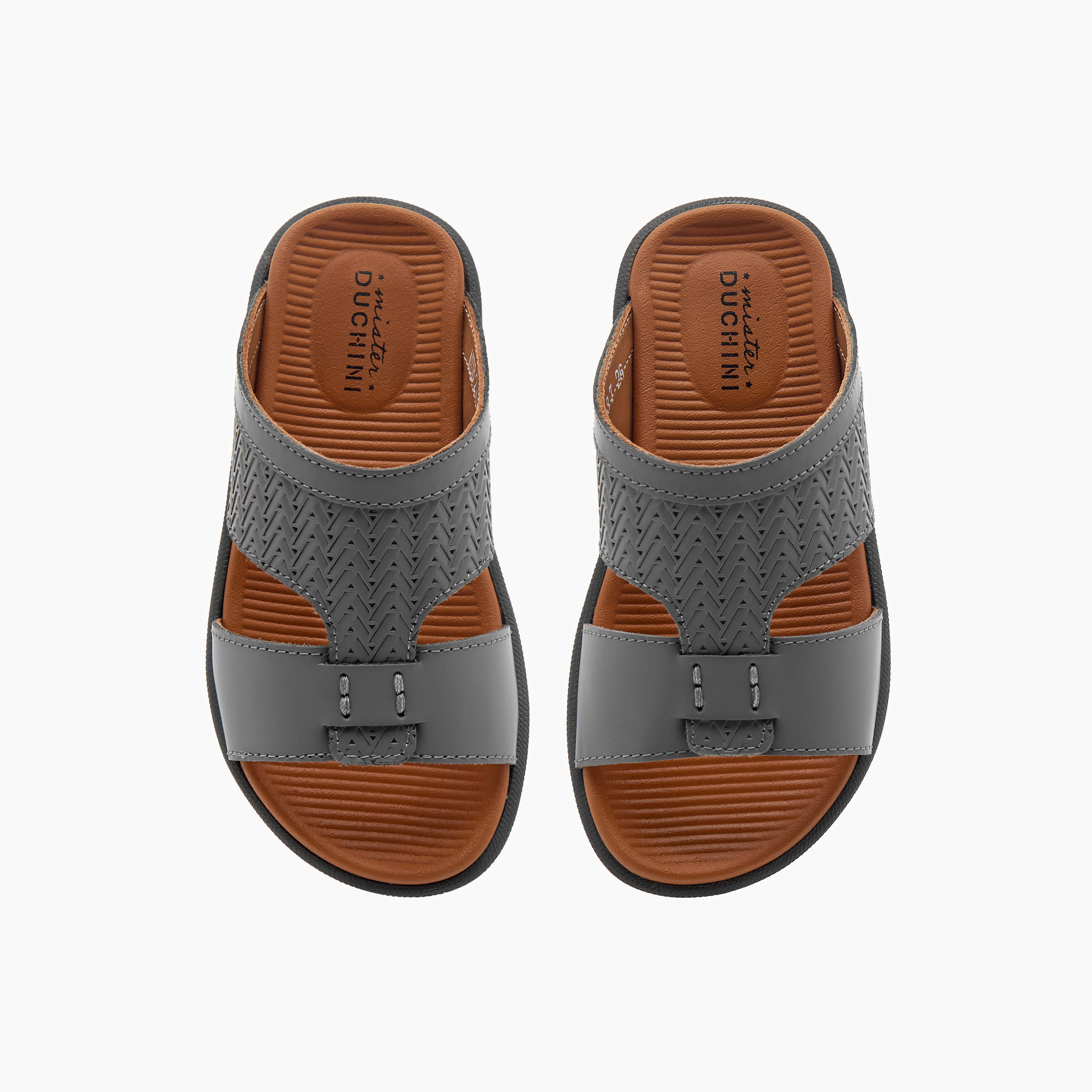 Mister Duchini Textured Slip-On Arabic Sandals-boys-shoes-sandals-image-1