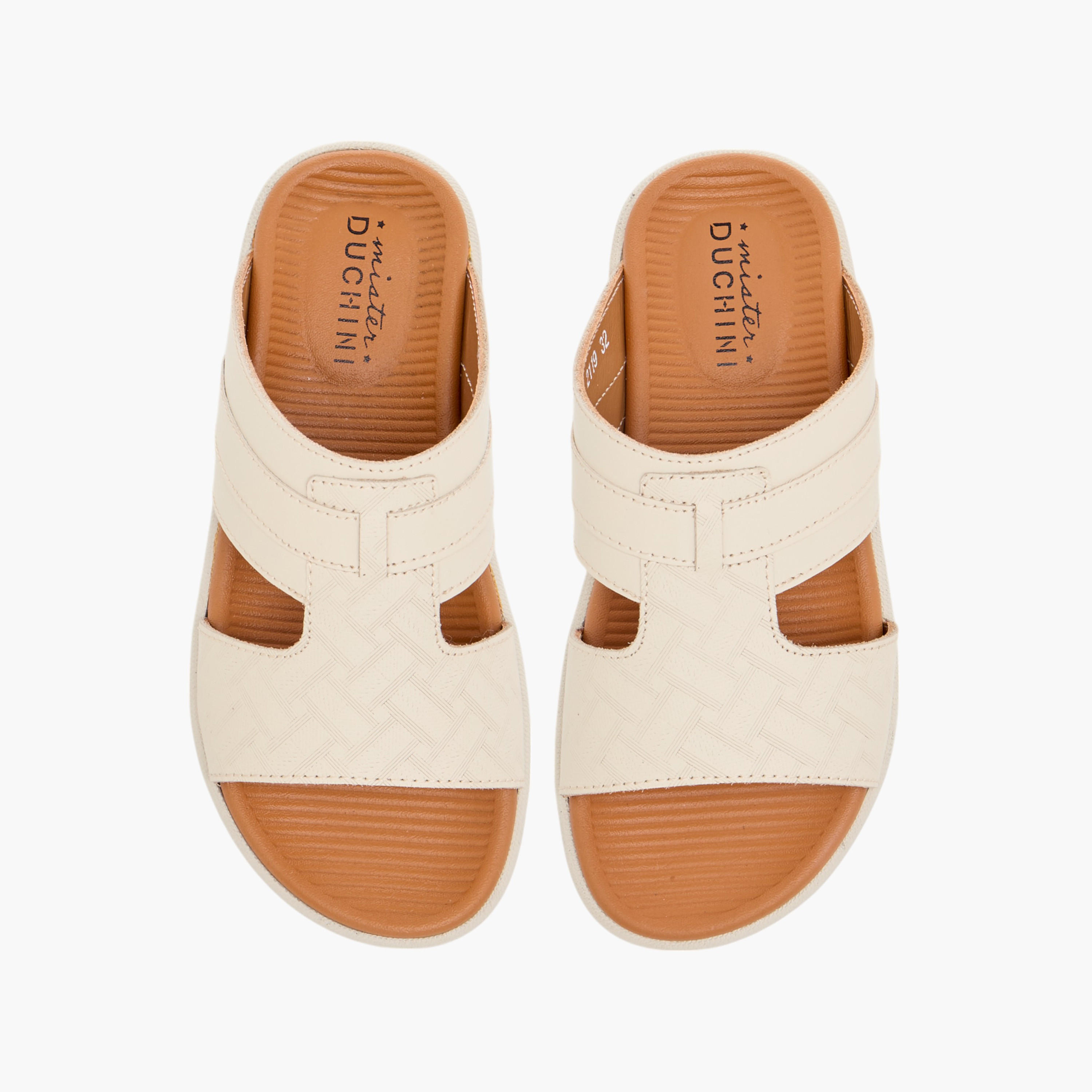 Mister Duchini Textured Slip-On Arabic Sandals-boys-shoes-sandals-image-1