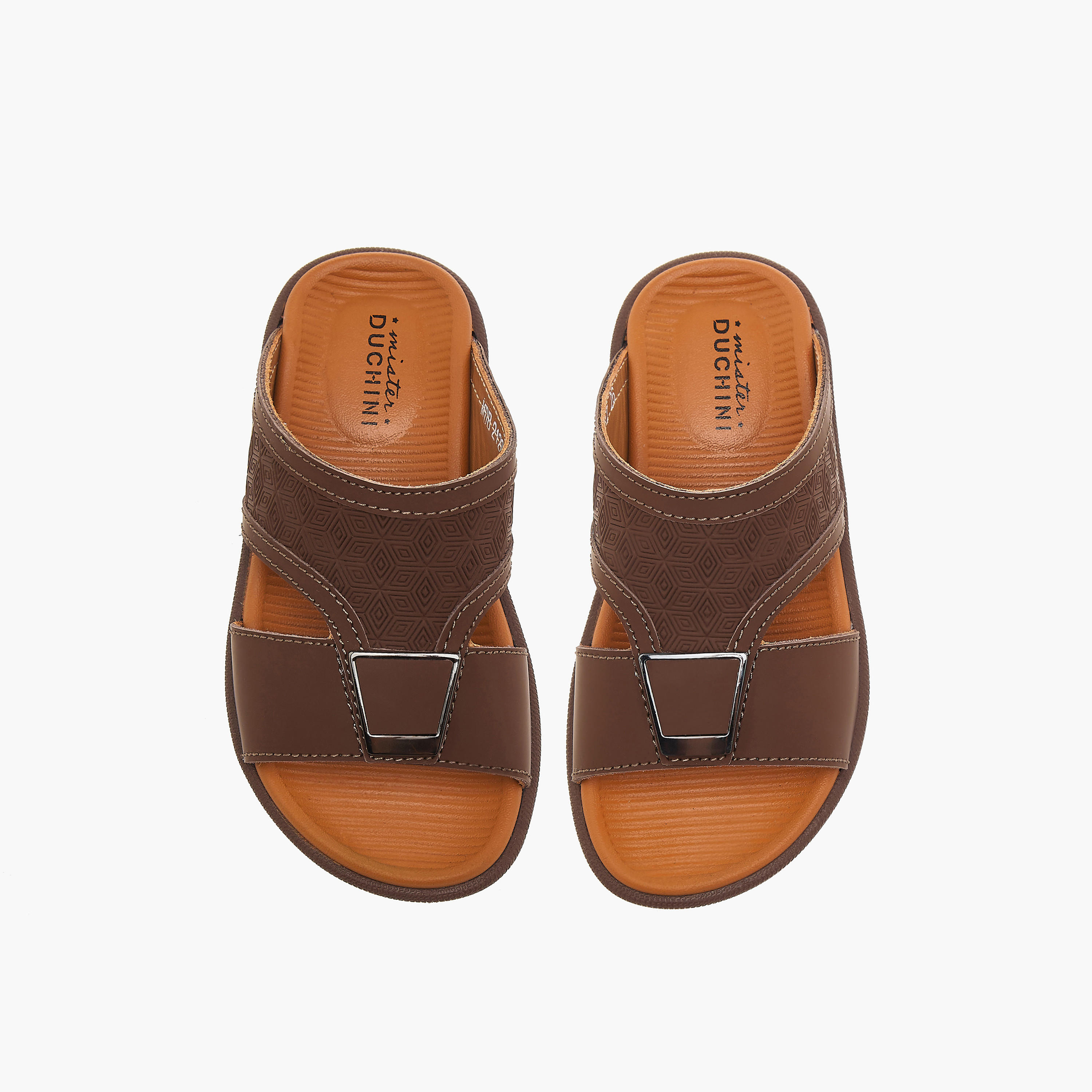 Mister Duchini Textured Slip-On Arabic Sandals-boys-shoes-sandals-image-1