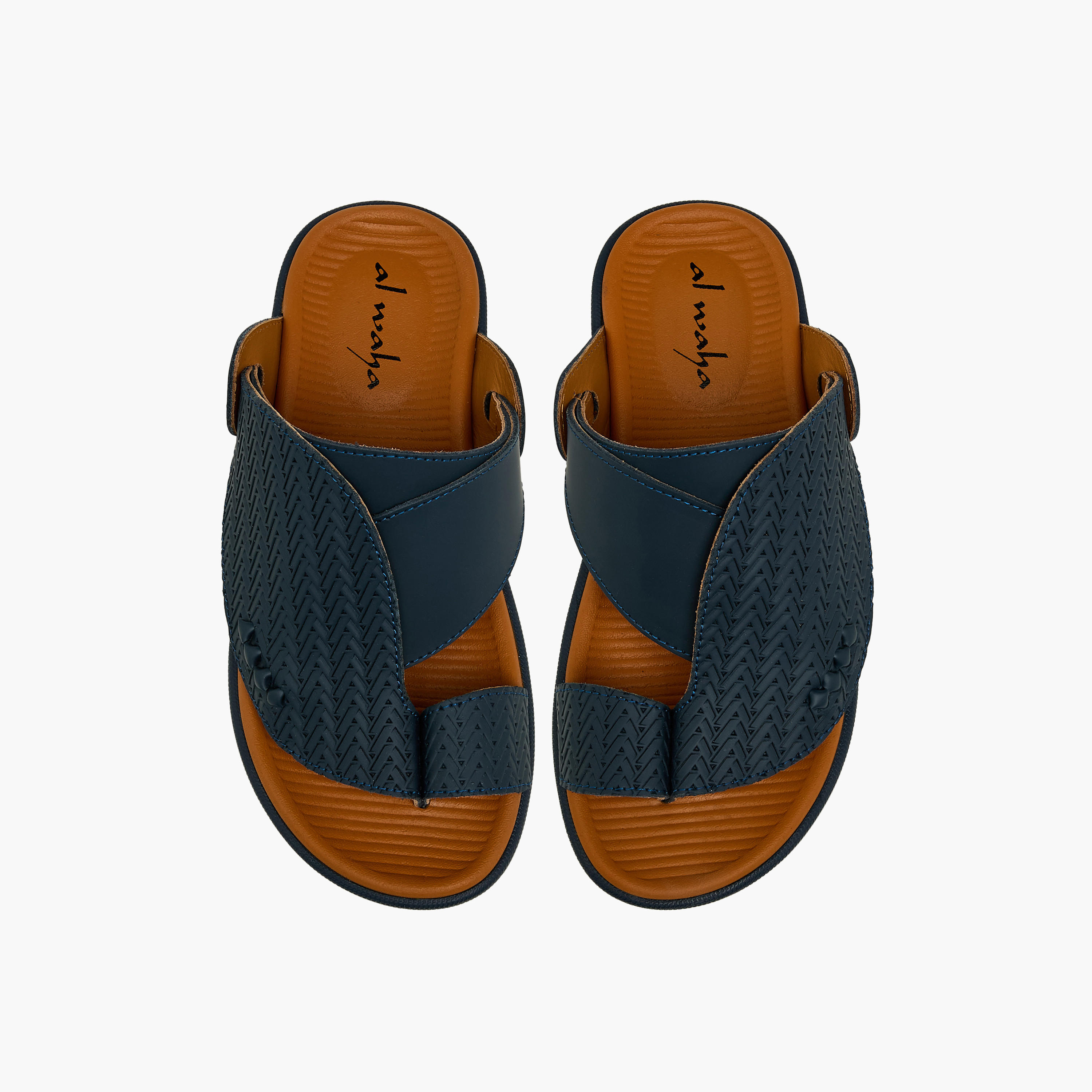 Al Waha Boys Toe Loop Detail Leather Arabic Sandals-boys-shoes-sandals-image-1