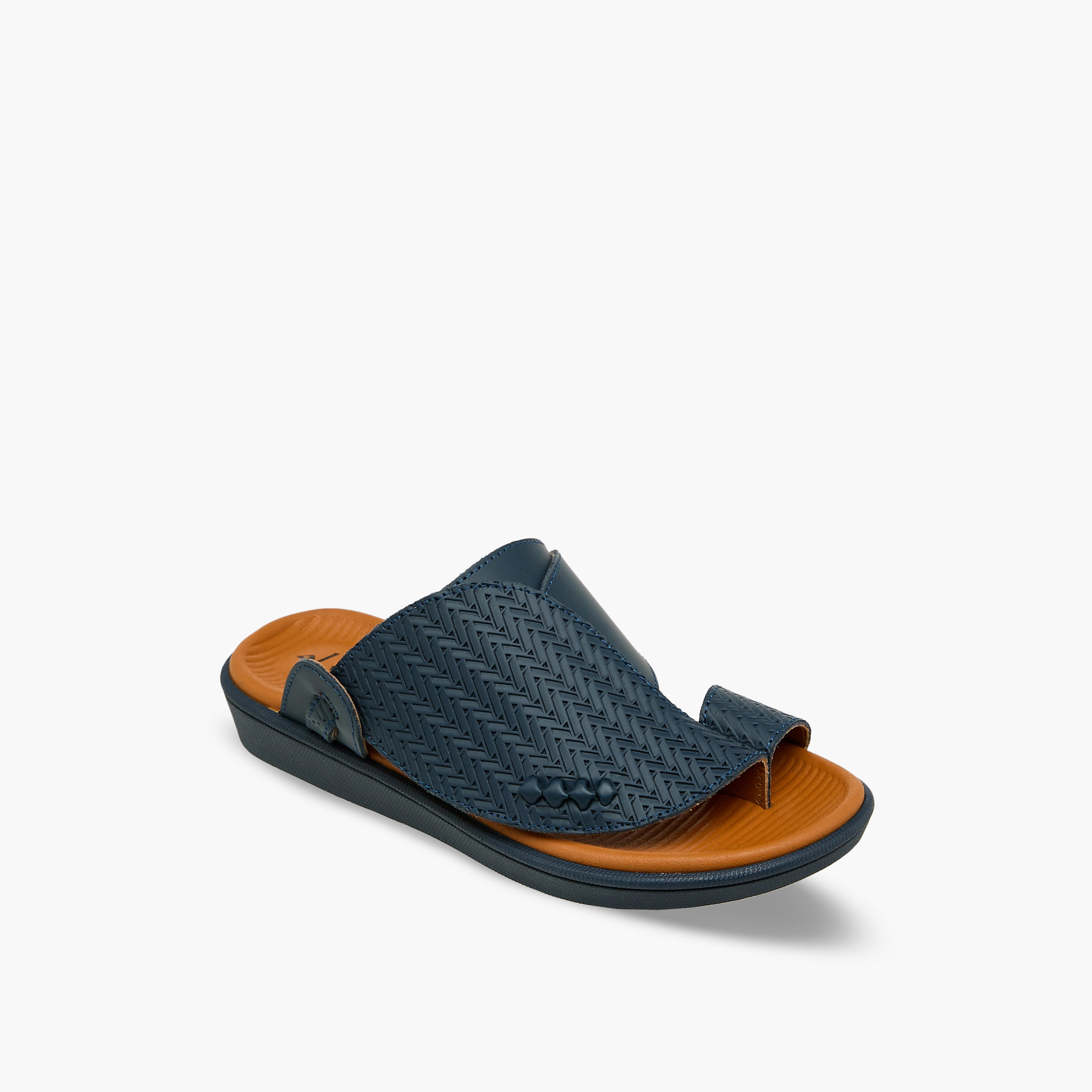Al Waha Boys Toe Loop Detail Leather Arabic Sandals-boys-shoes-sandals-image-2