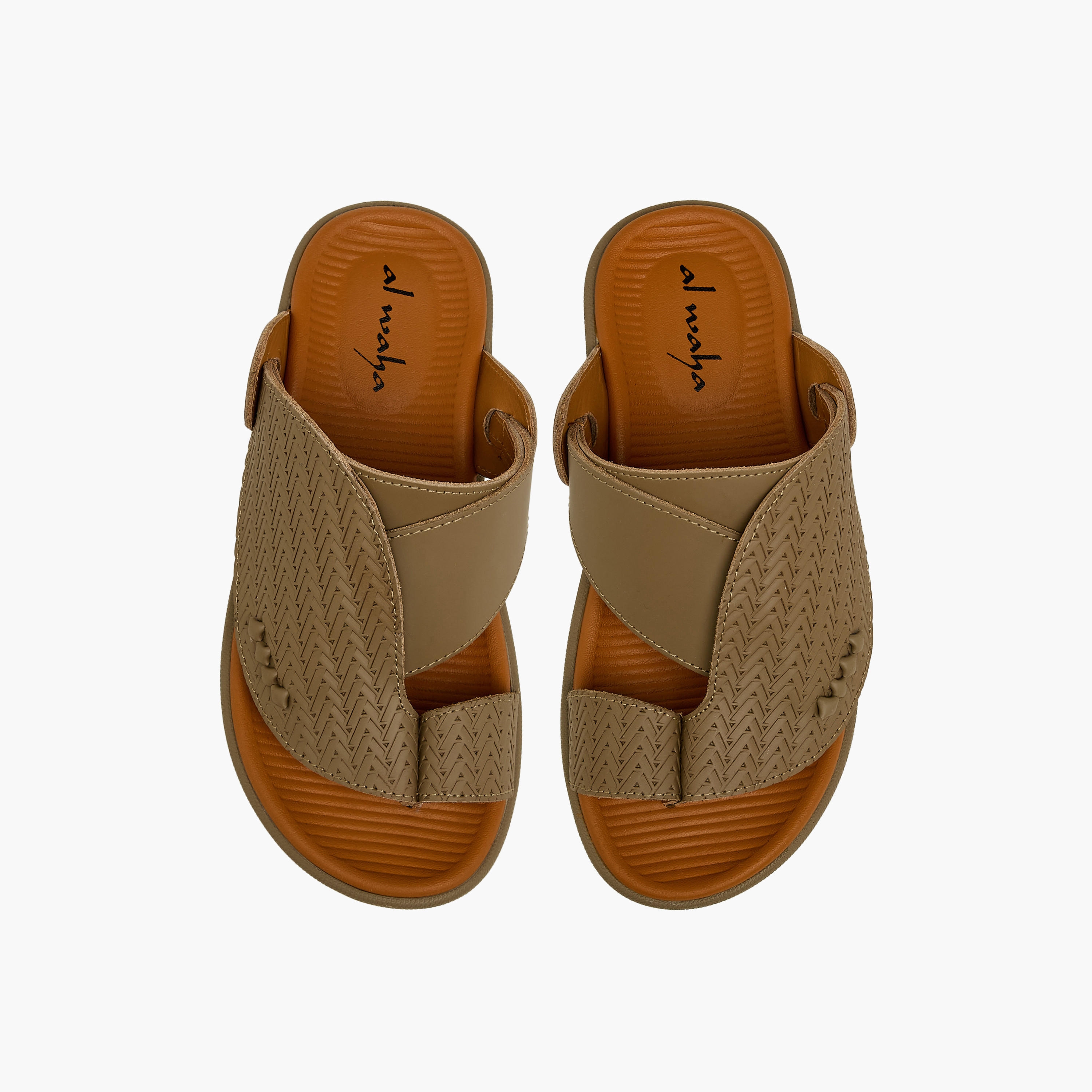 صندل عربي جلد بتفاصيل حلقة إصبع للأولاد من الواحة-boys-shoes-sandals-image-1