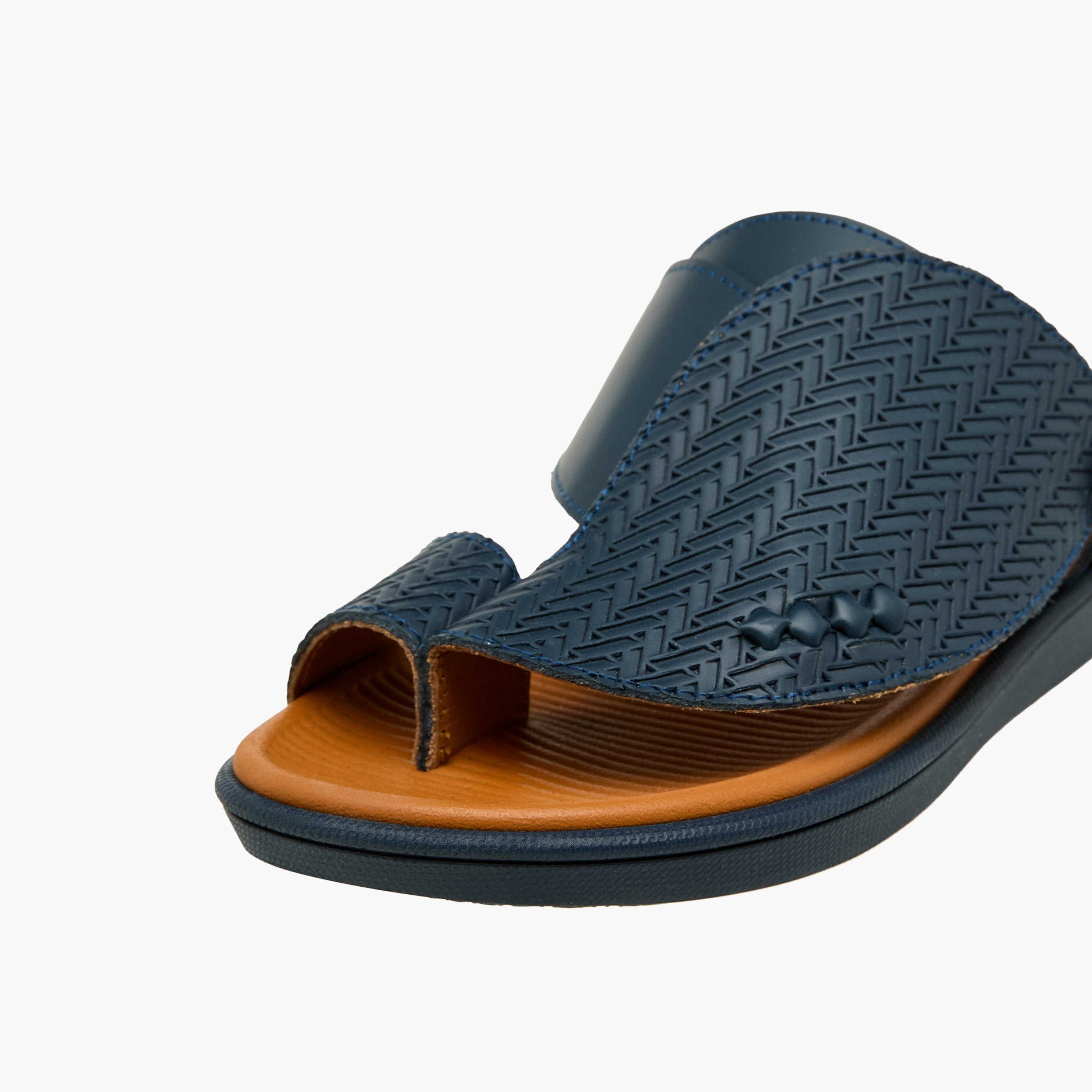 Al Waha Boys Toe Loop Detail Leather Arabic Sandals-boys-shoes-sandals-image-4