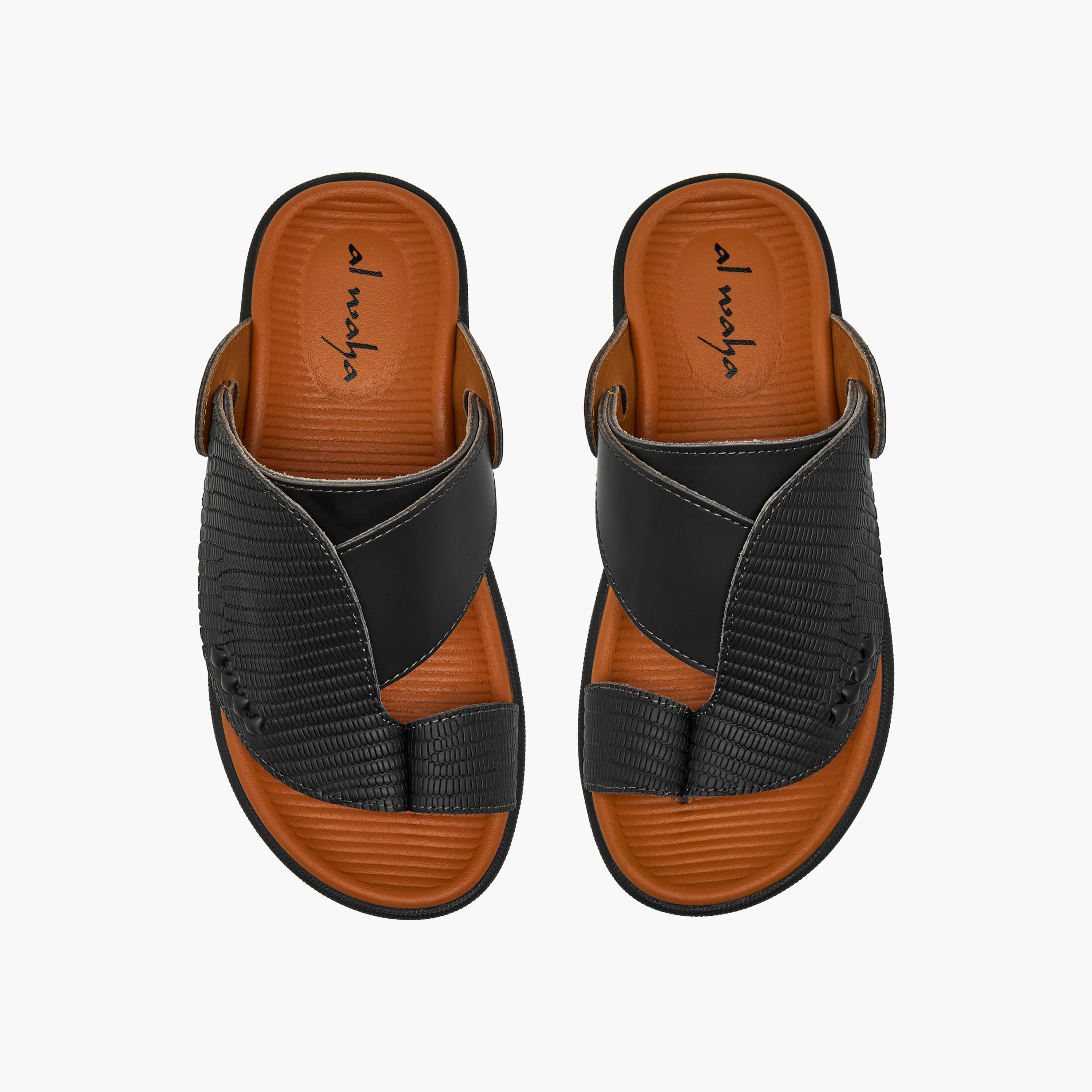 صندل عربي جلد بتفاصيل حلقة إصبع للأولاد من الواحة-boys-shoes-sandals-image-6