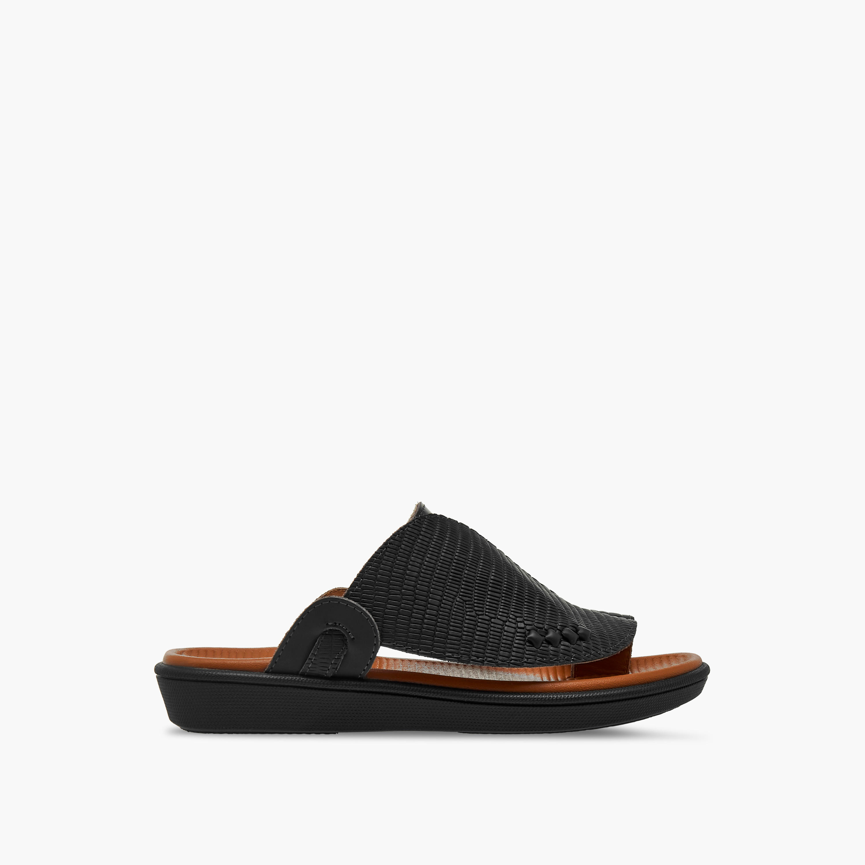 صندل عربي جلد بتفاصيل حلقة إصبع للأولاد من الواحة-boys-shoes-sandals-image-4