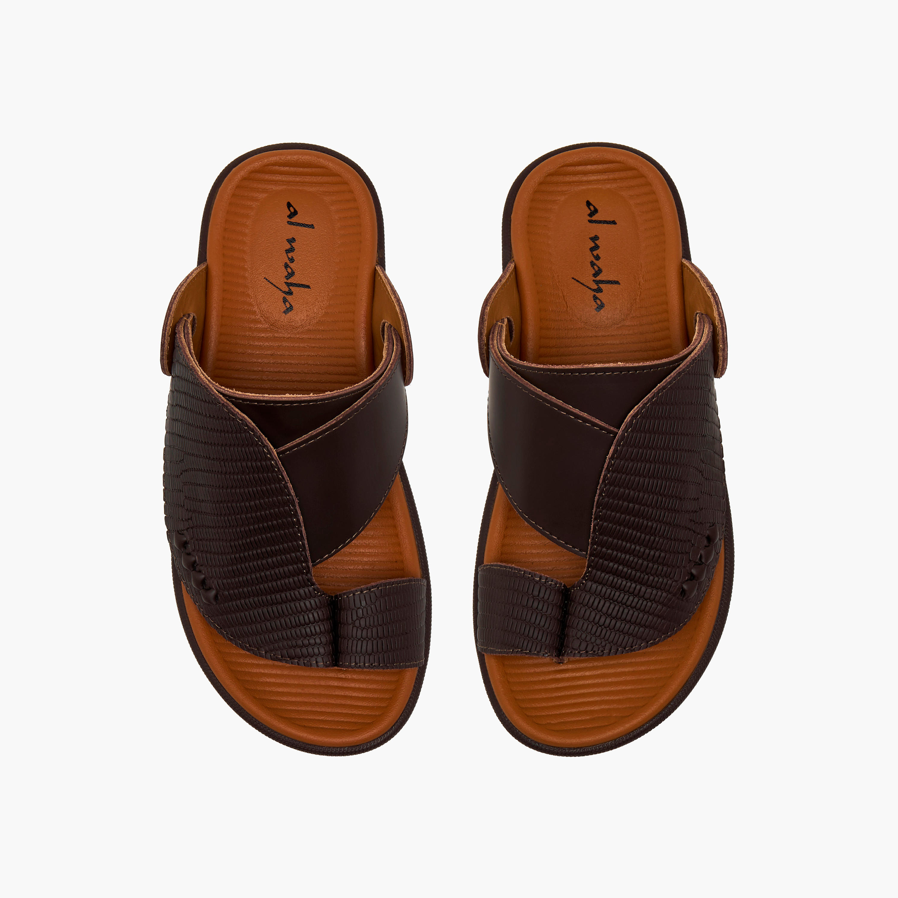 Al Waha Boys Leather Toe Loop Detail Arabic Sandals-boys-shoes-sandals-image-1