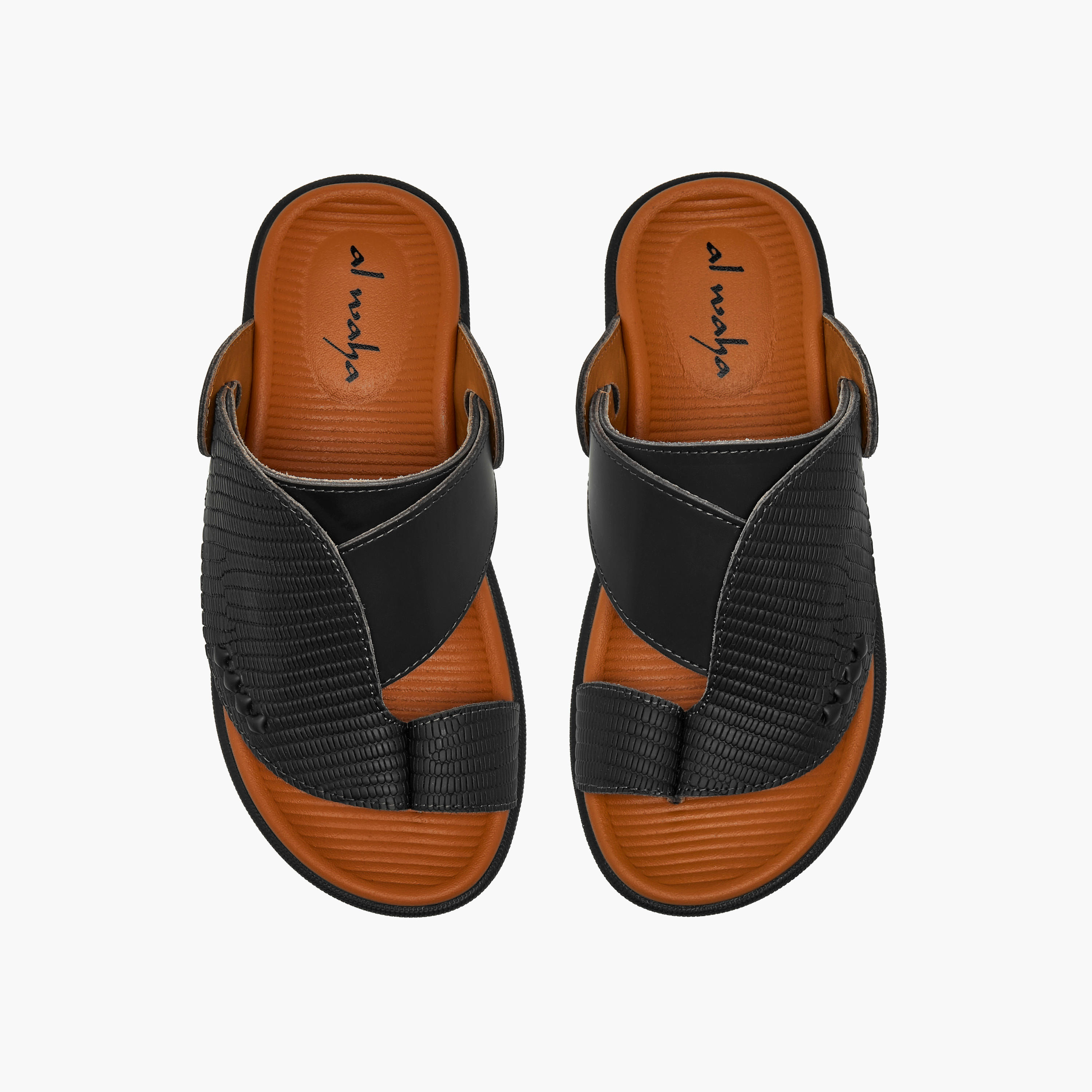 Al Waha Boys Leather Toe Loop Detail Arabic Sandals-boys-shoes-sandals-image-1