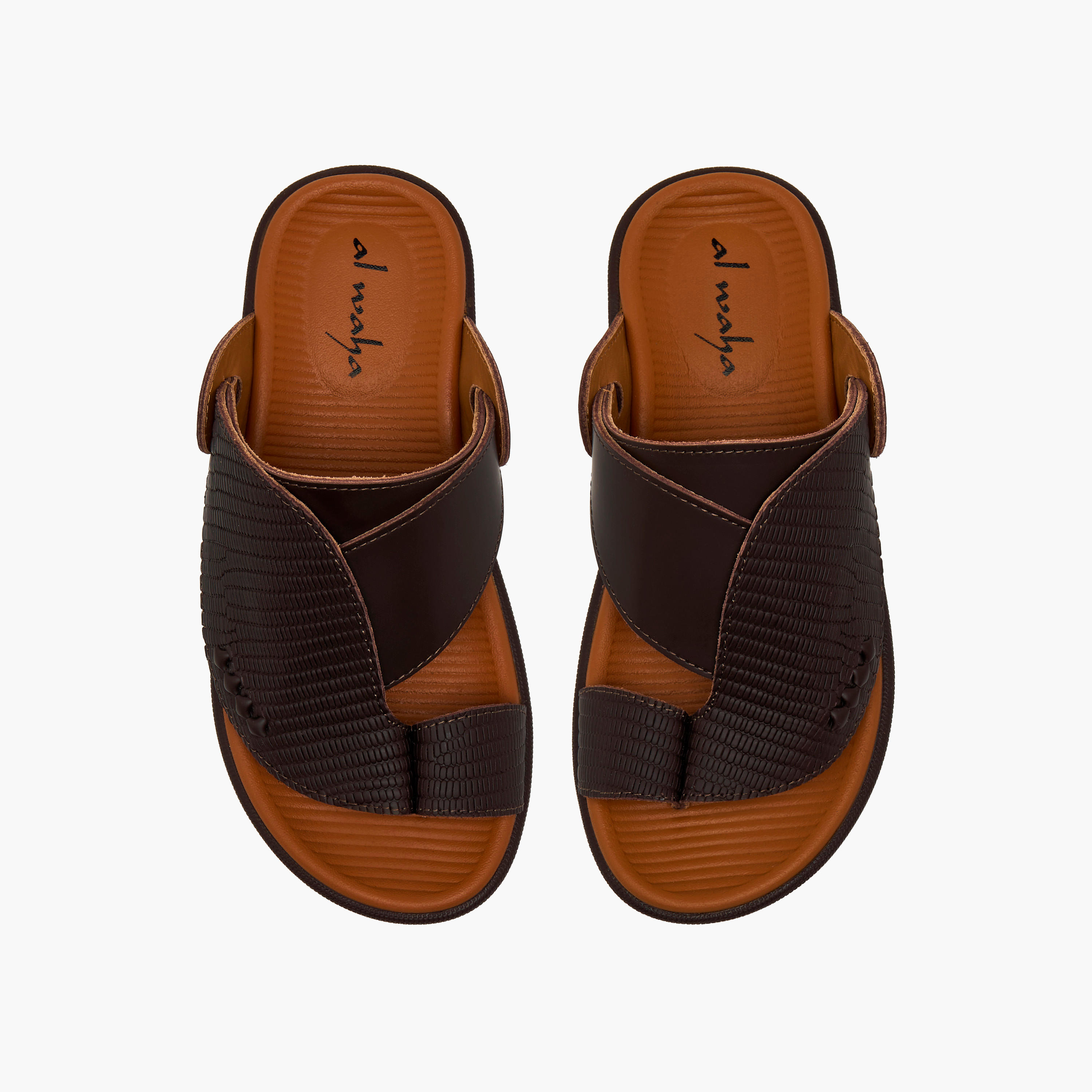 Al Waha Boys Leather Toe Loop Detail Arabic Sandals-boys-shoes-sandals-image-1