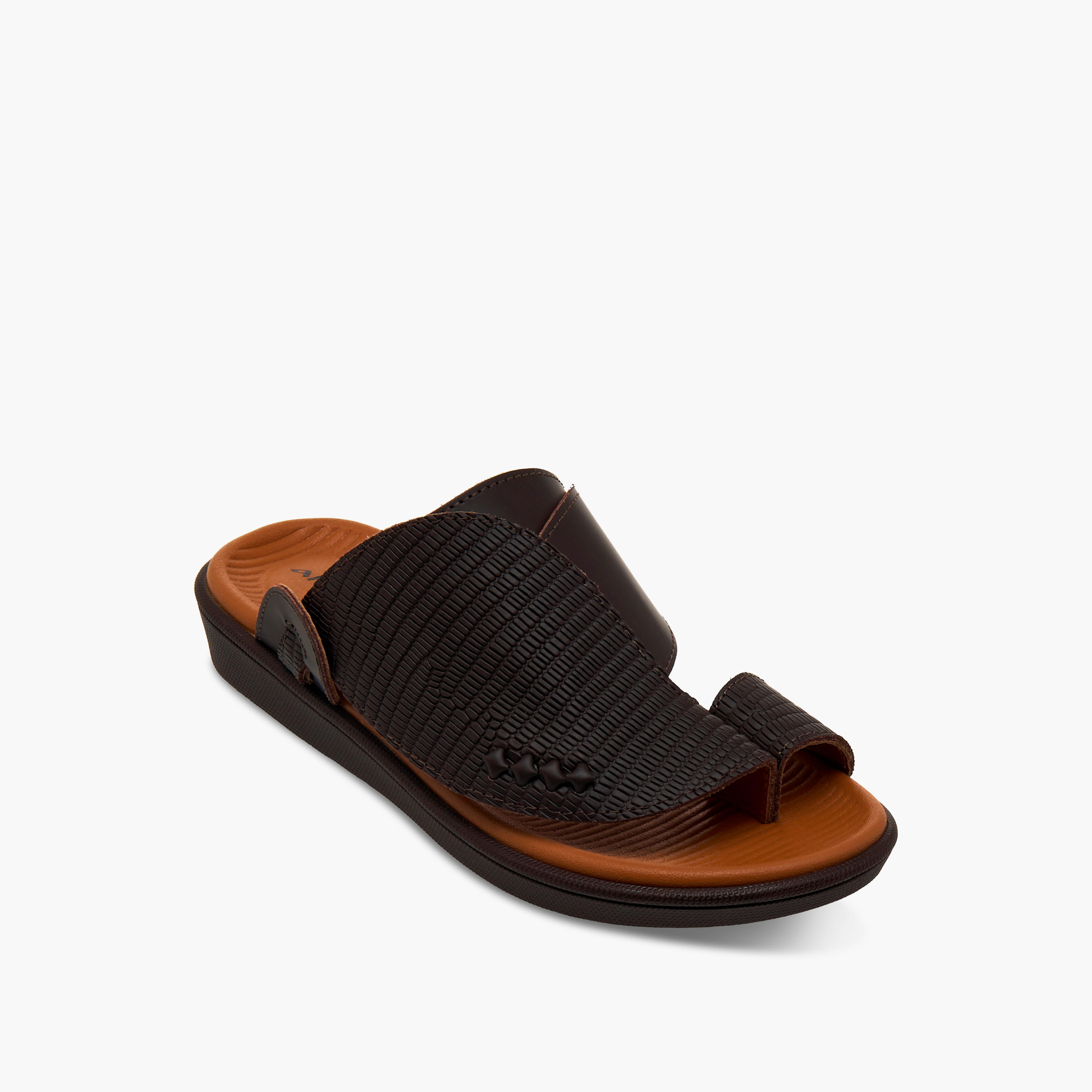 Al Waha Boys Leather Toe Loop Detail Arabic Sandals-boys-shoes-sandals-image-2