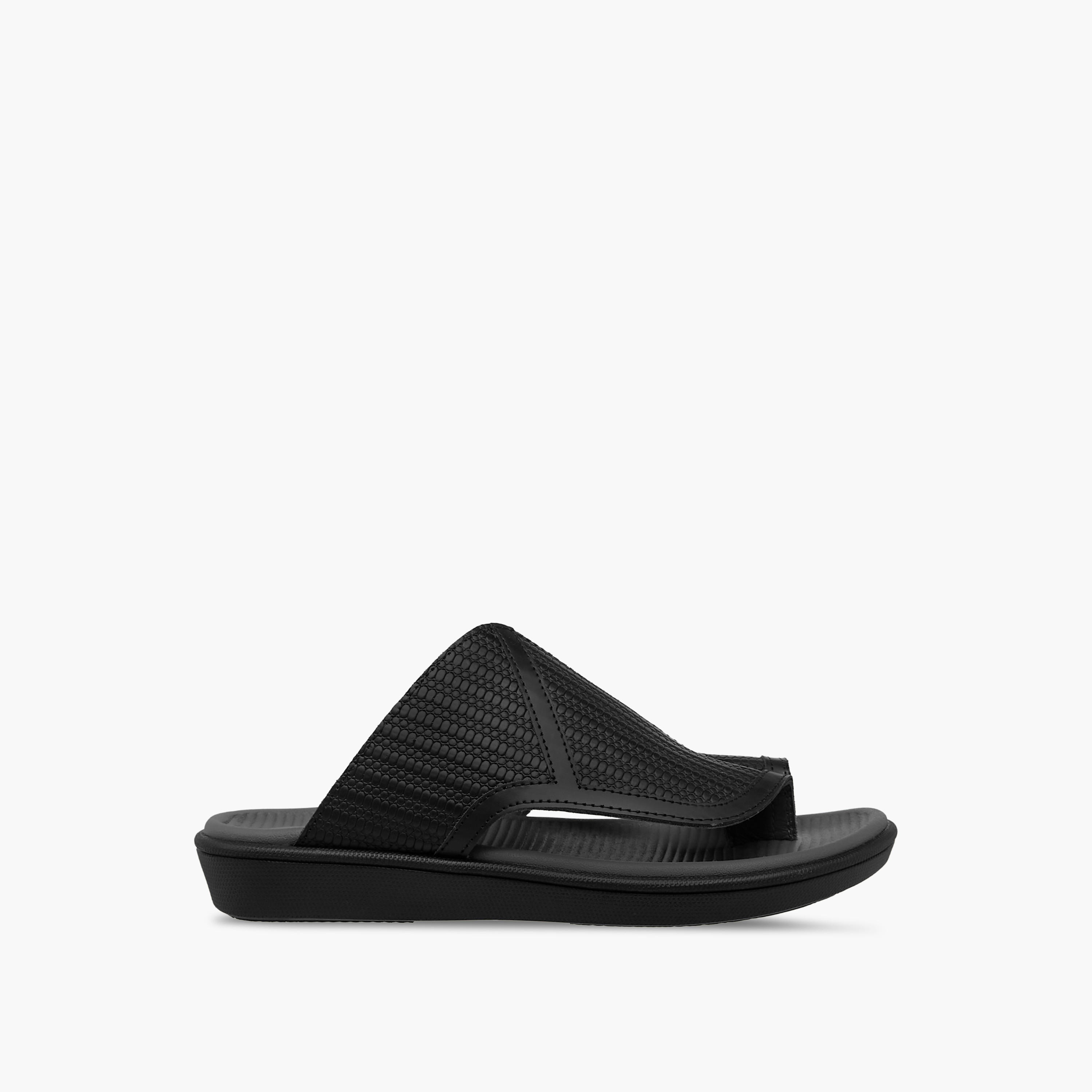 صندل عربي جلد بتفاصيل حلقة إصبع للأولاد من الواحة-boys-shoes-sandals-image-3