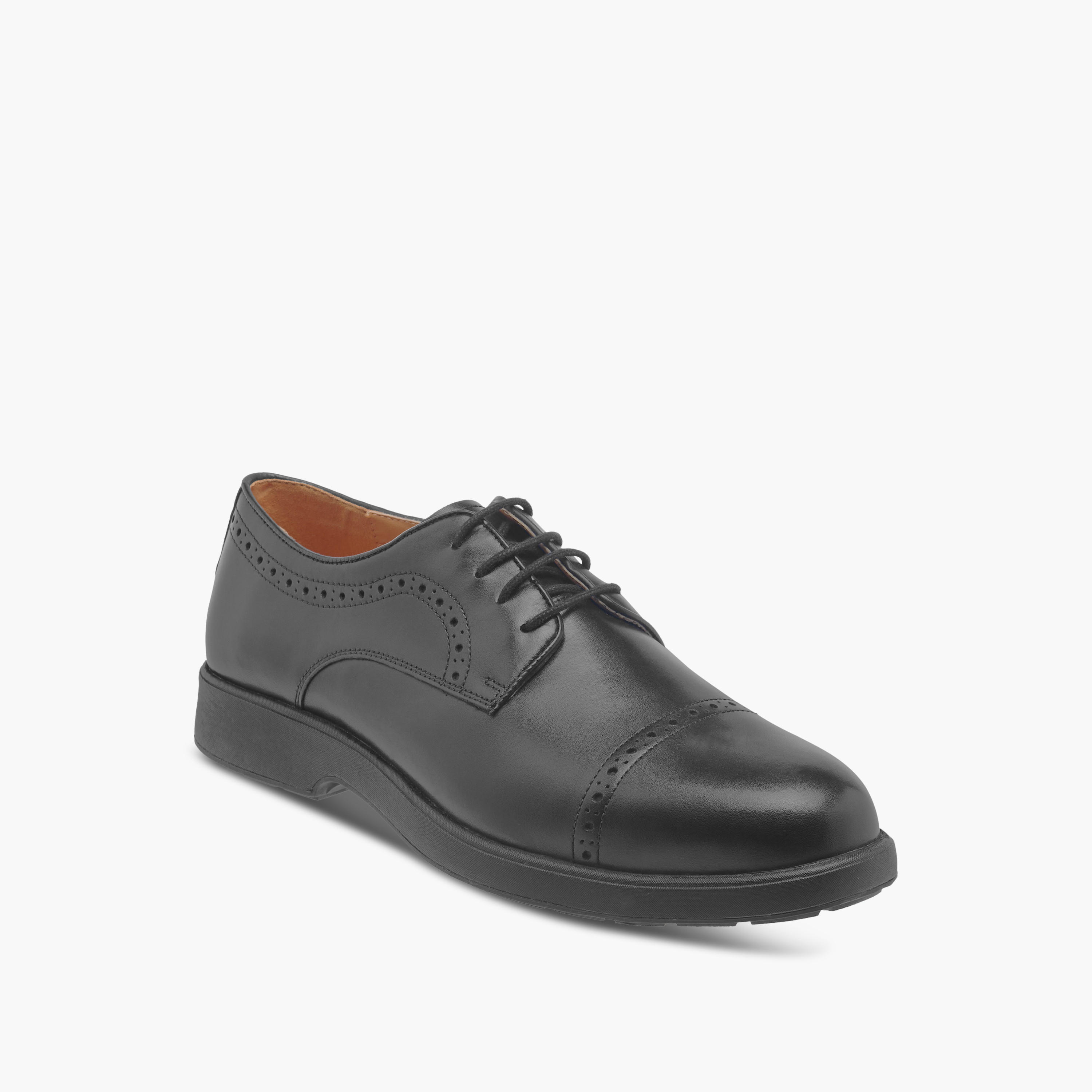 Le Confort Perforation Detail Leather Air Tech Derby Shoes with Lace-Up Closure-men-shoes-formalshoes-image-2