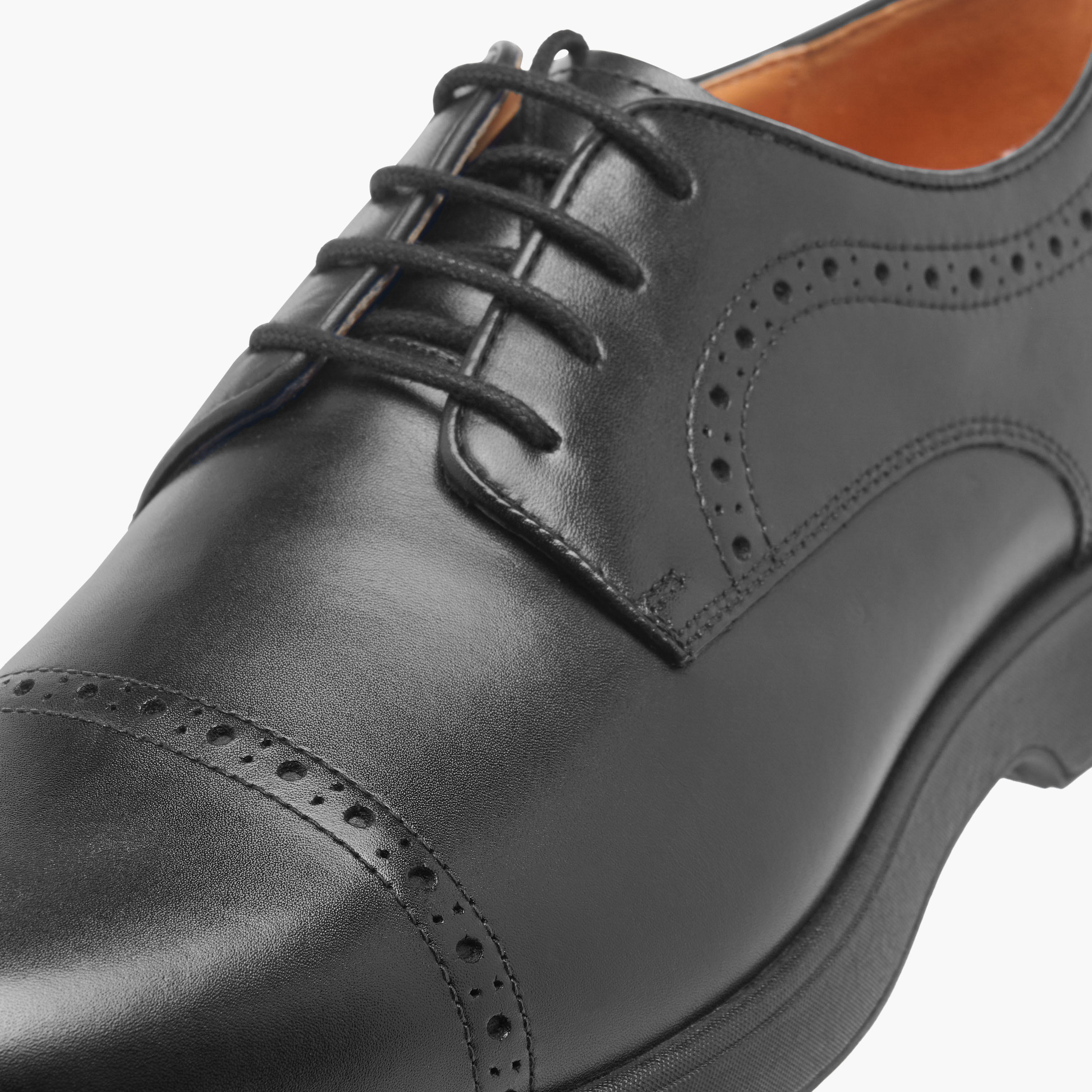 Le Confort Perforation Detail Leather Air Tech Derby Shoes with Lace-Up Closure-men-shoes-formalshoes-image-4