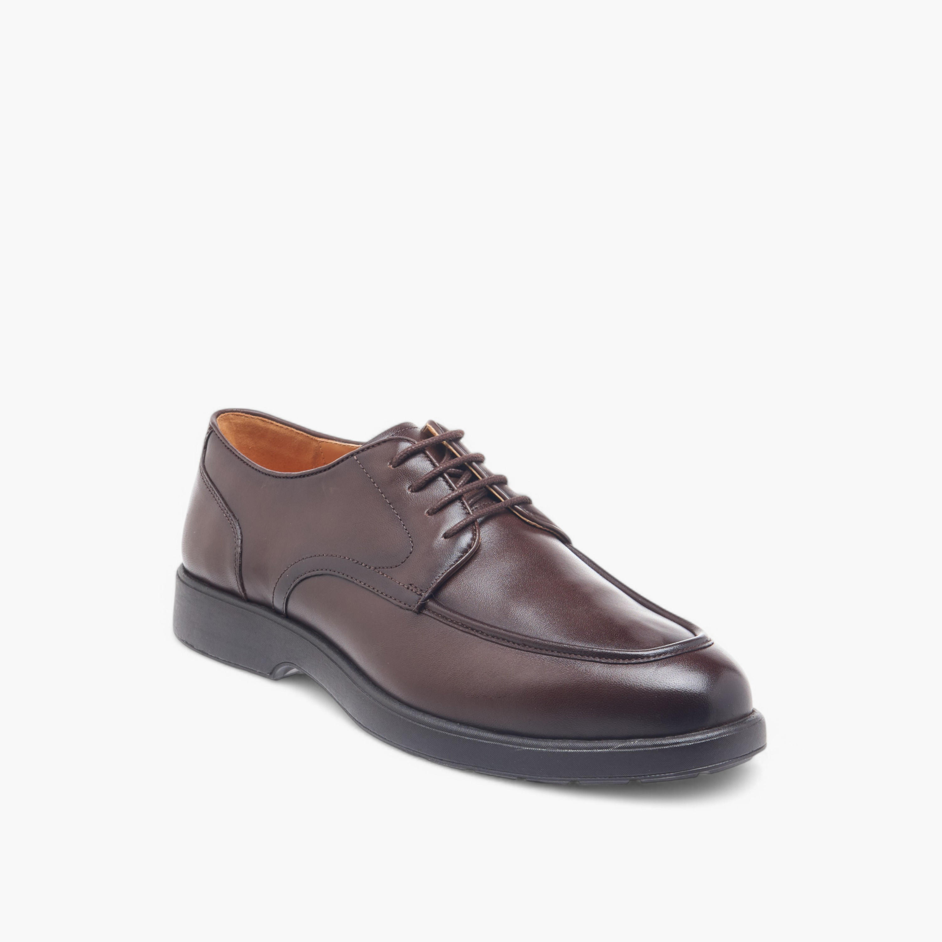 Le Confort Textured Leather Air Tech Derby Shoes with Lace-Up Closure-men-shoes-formalshoes-image-2