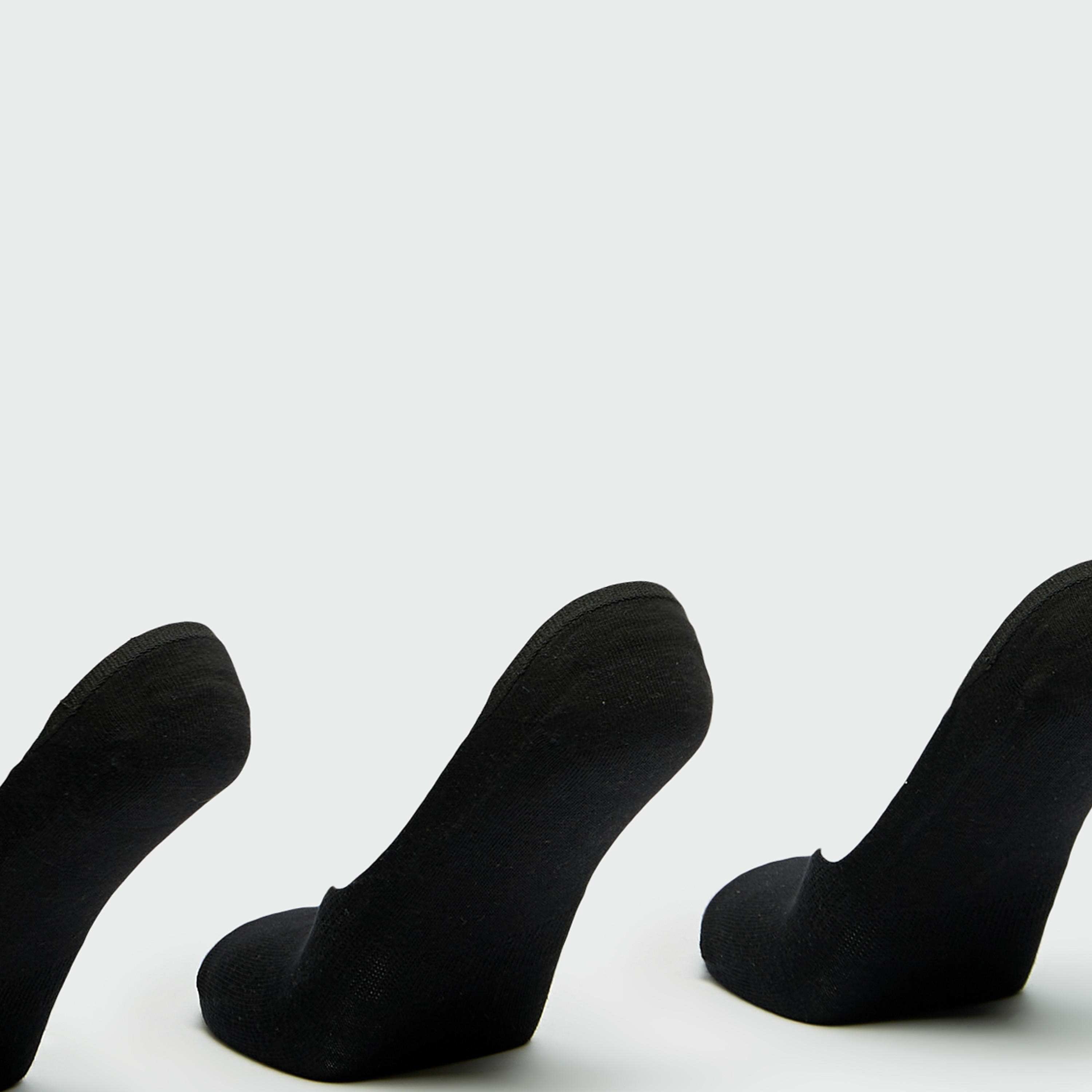 Gloo Solid No Show Socks - Set of 3-men-socks-image-2